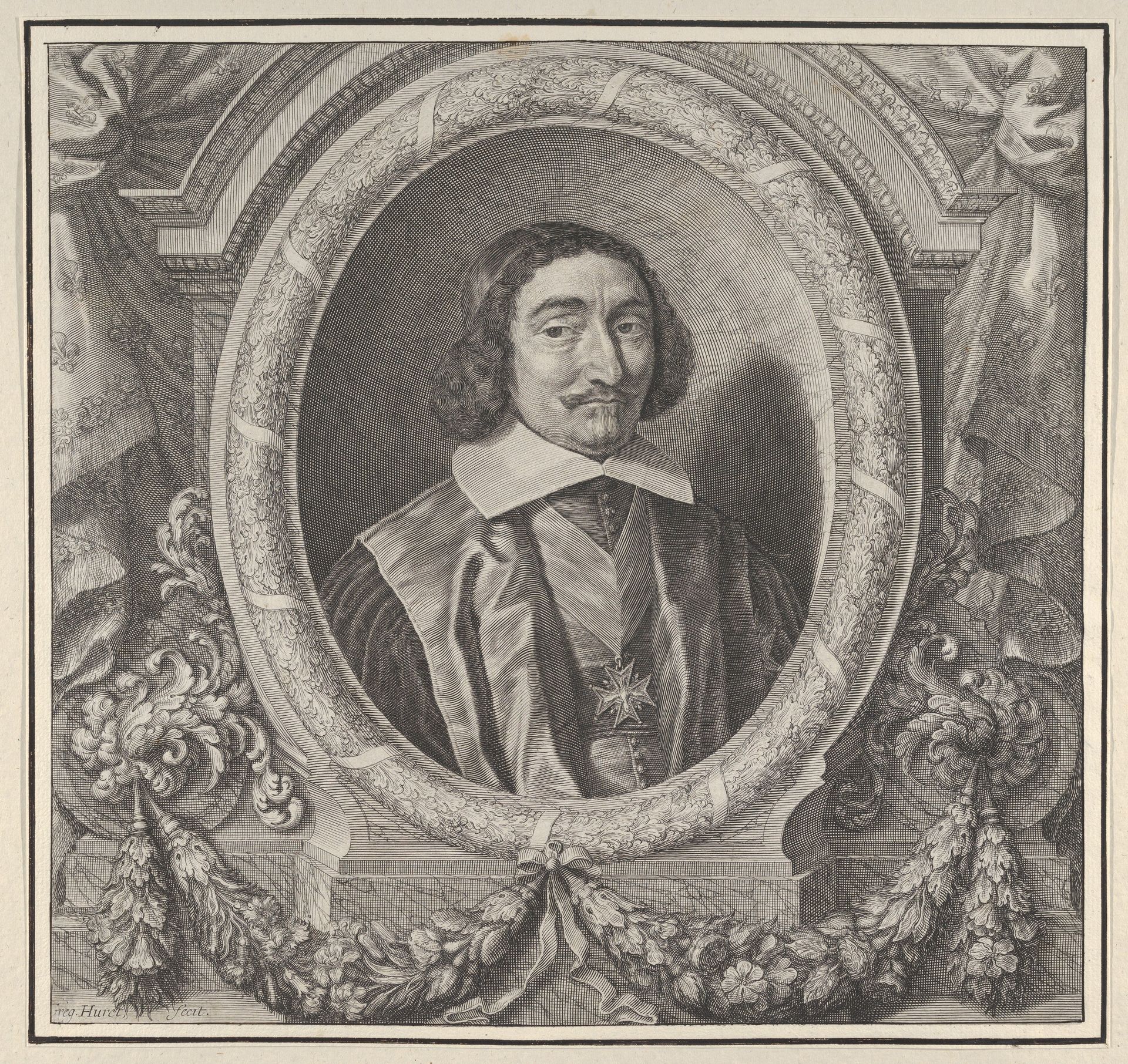 Portrait of a Male Figure Wearing a Maltese Cross by Grégoire Huret