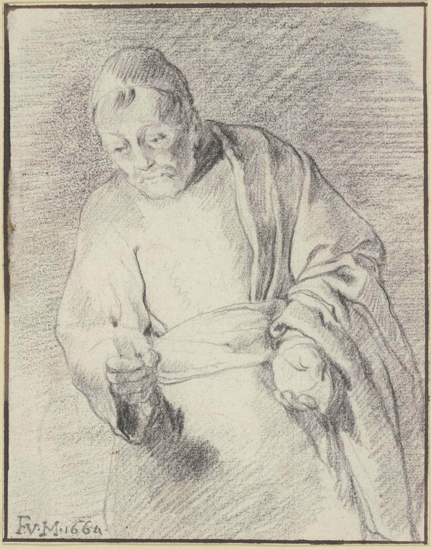 Old man with a candle by Frans van Mieris the Elder