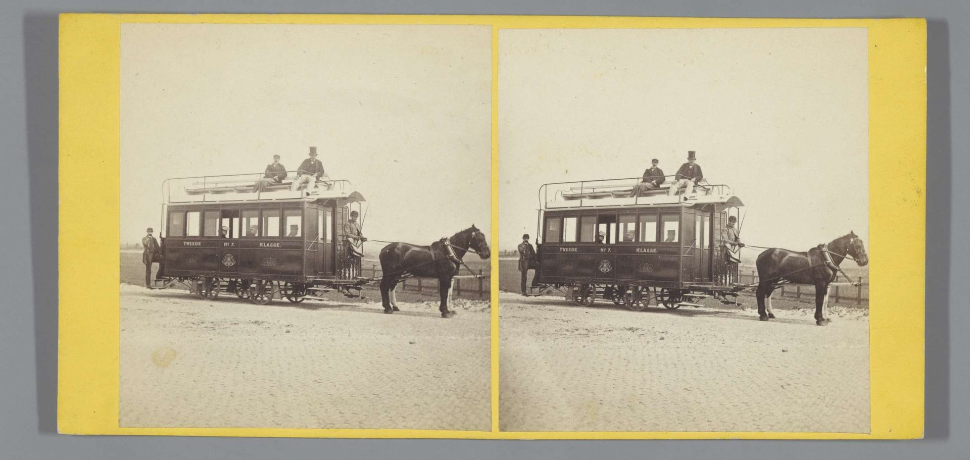 Tram in Scheveningen by Andries Jager