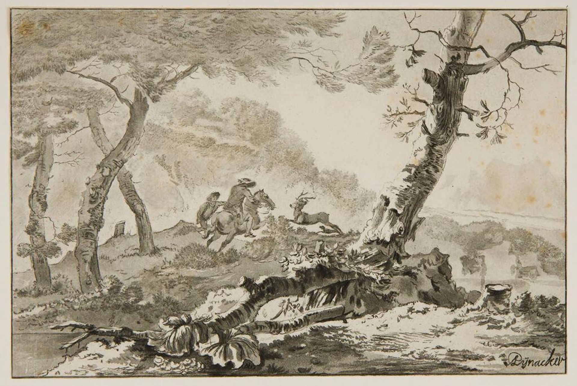 Stag-hunting by Cornelis Ploos van Amstel