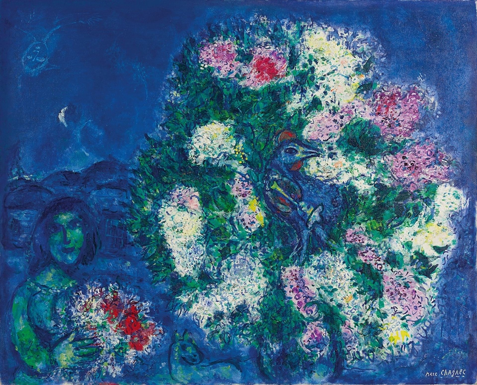 Le bouquet de lilas by Marc Chagall