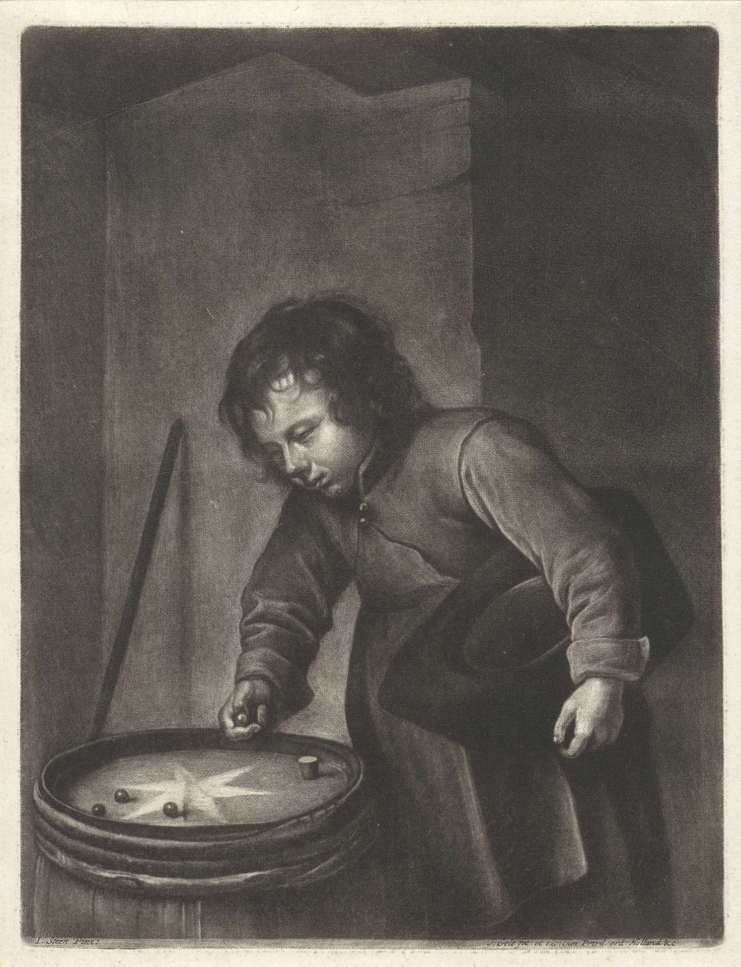 Knikkerende jongen by Jacob Gole