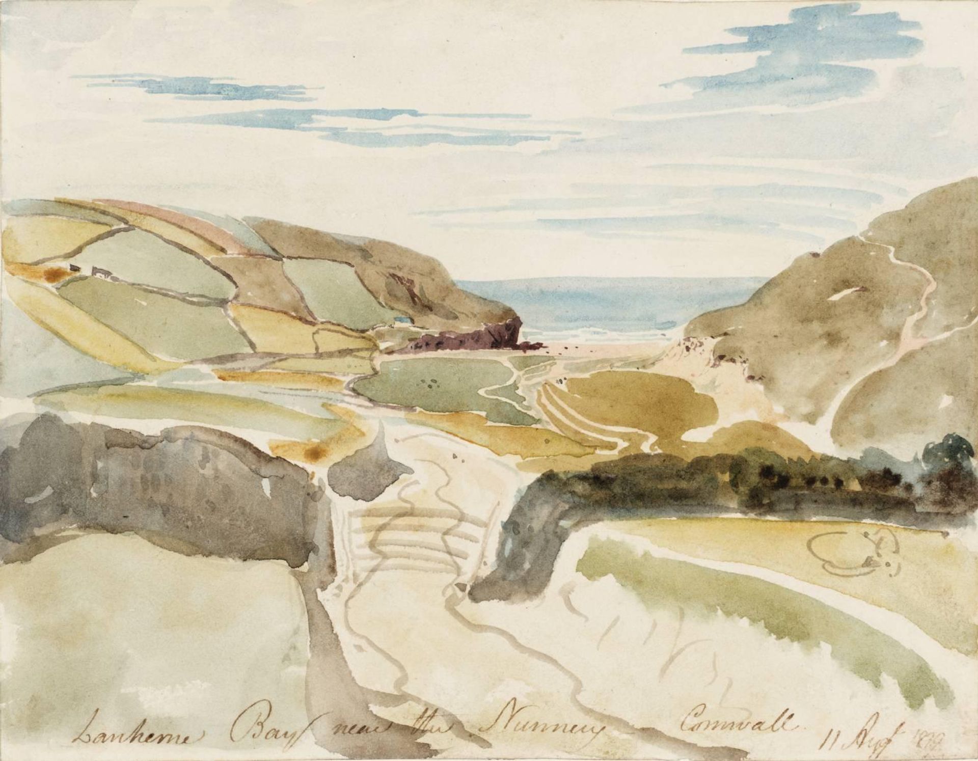 Lanherne Bay near the Nunnery, Cornwall by  William Henry Brooke