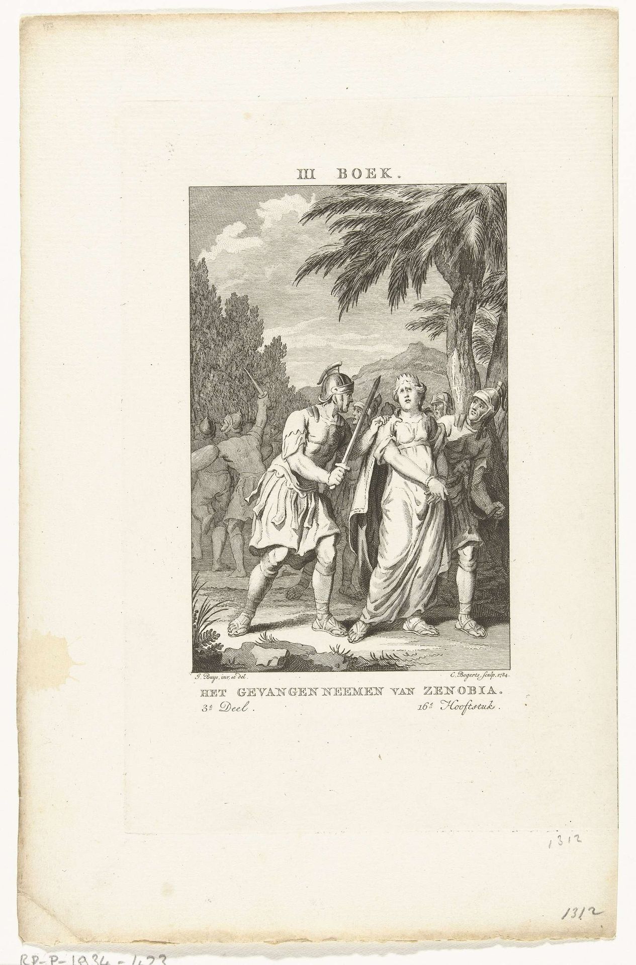 Koningin Zenobia wordt gevangen genomen by Cornelis Bogerts