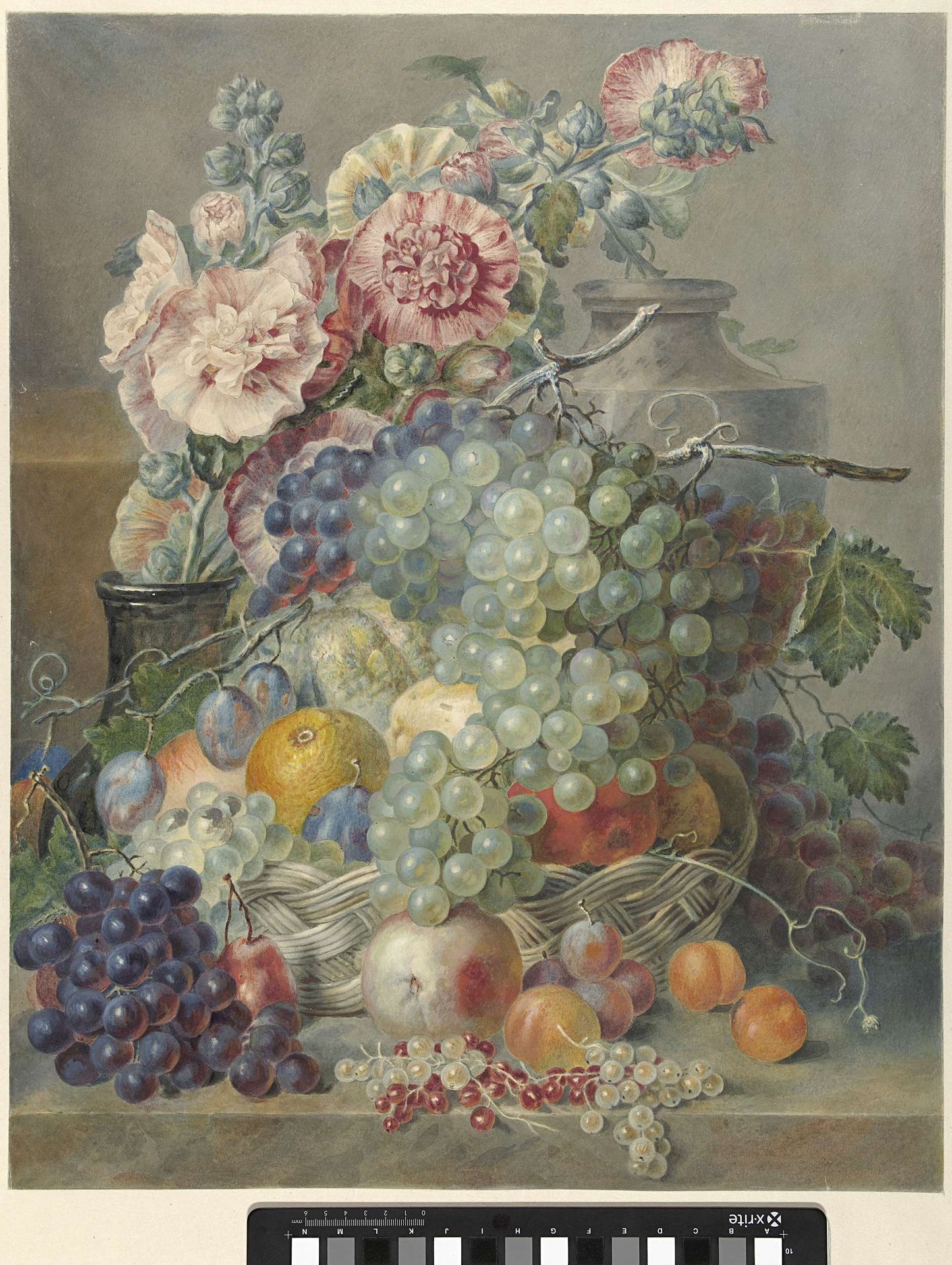 Stilleven met vruchten en bloemen by Annette Reijerman
