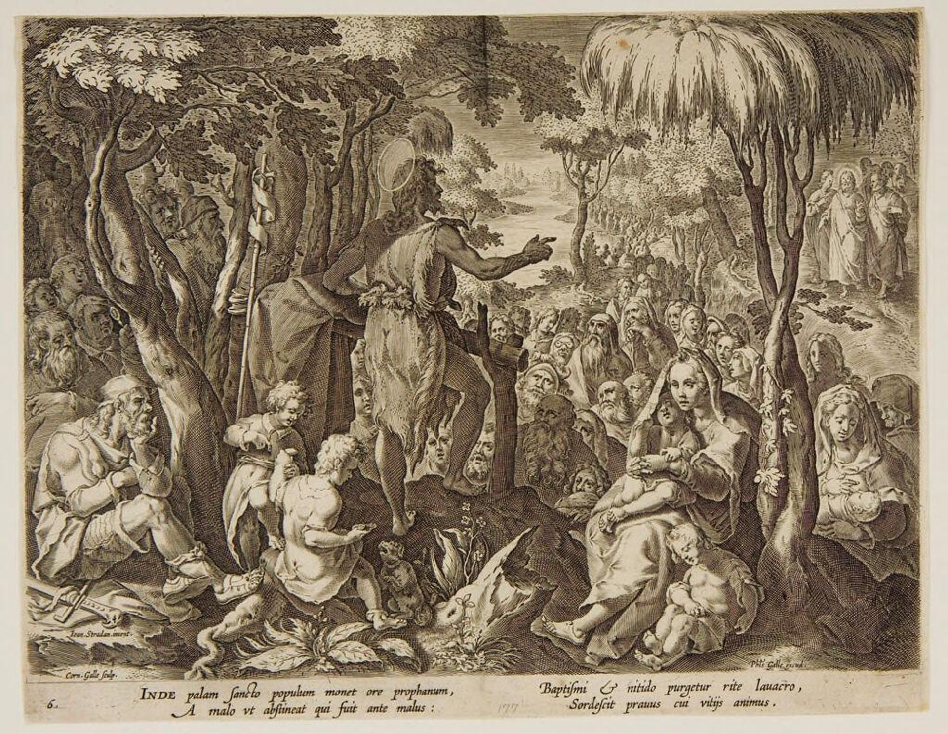 John the Baptist Preaching by Cornelis Galle the Younger