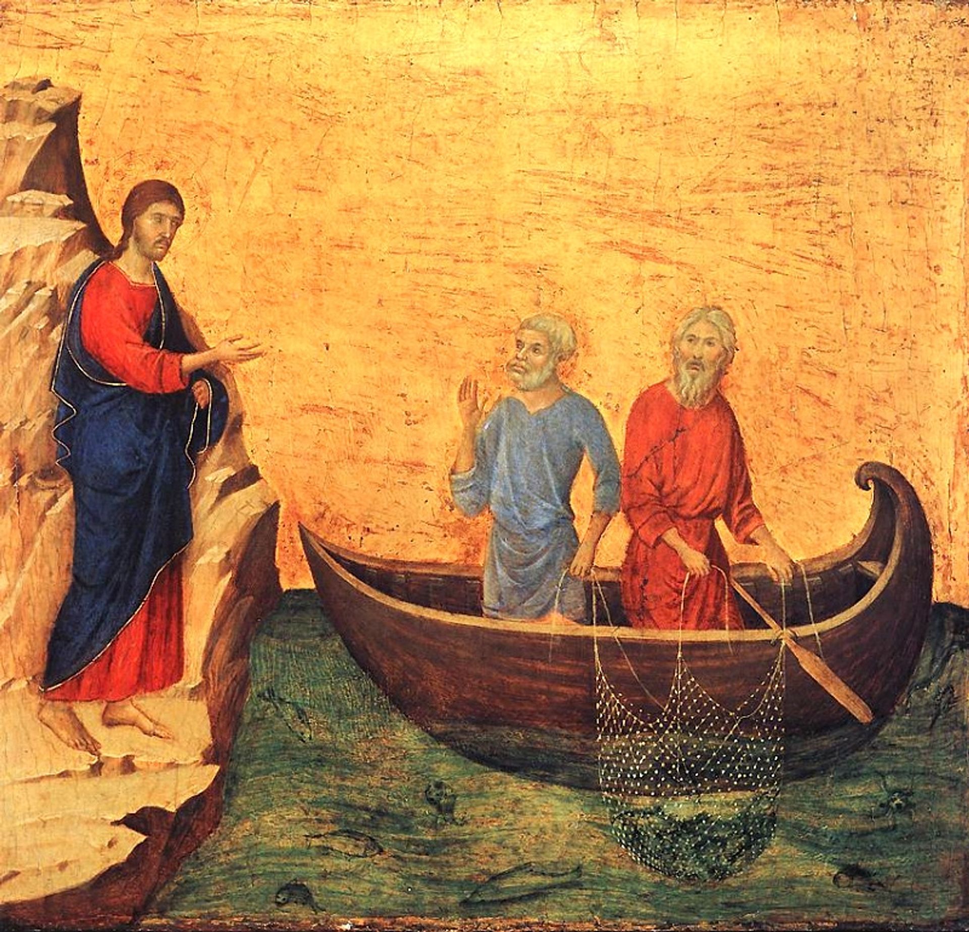 The Calling of the Apostles Peter and Andrew by Duccio