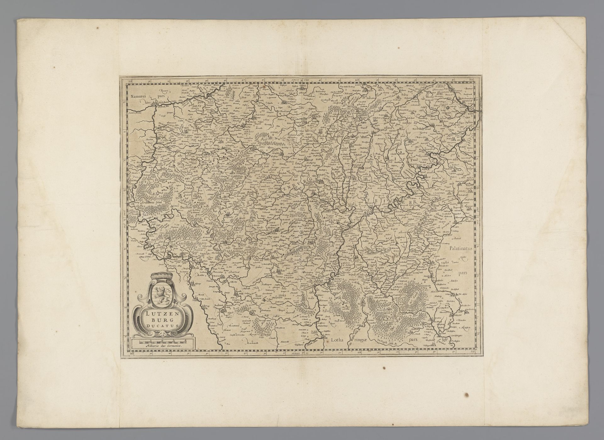 Kaart van het hertogdom Luxemburg by Anonymous