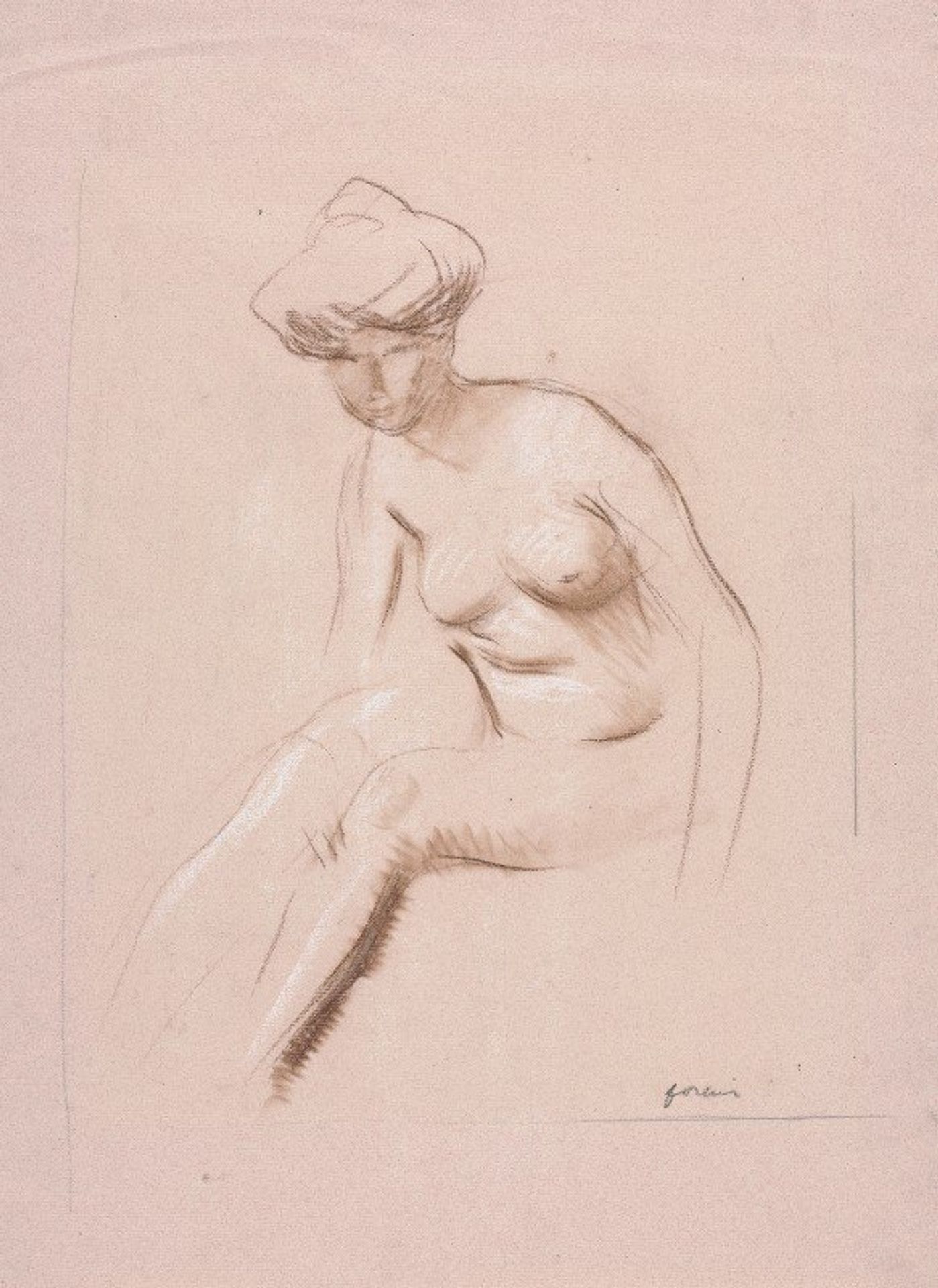 Seated Nude by Jean-Louis Forain
