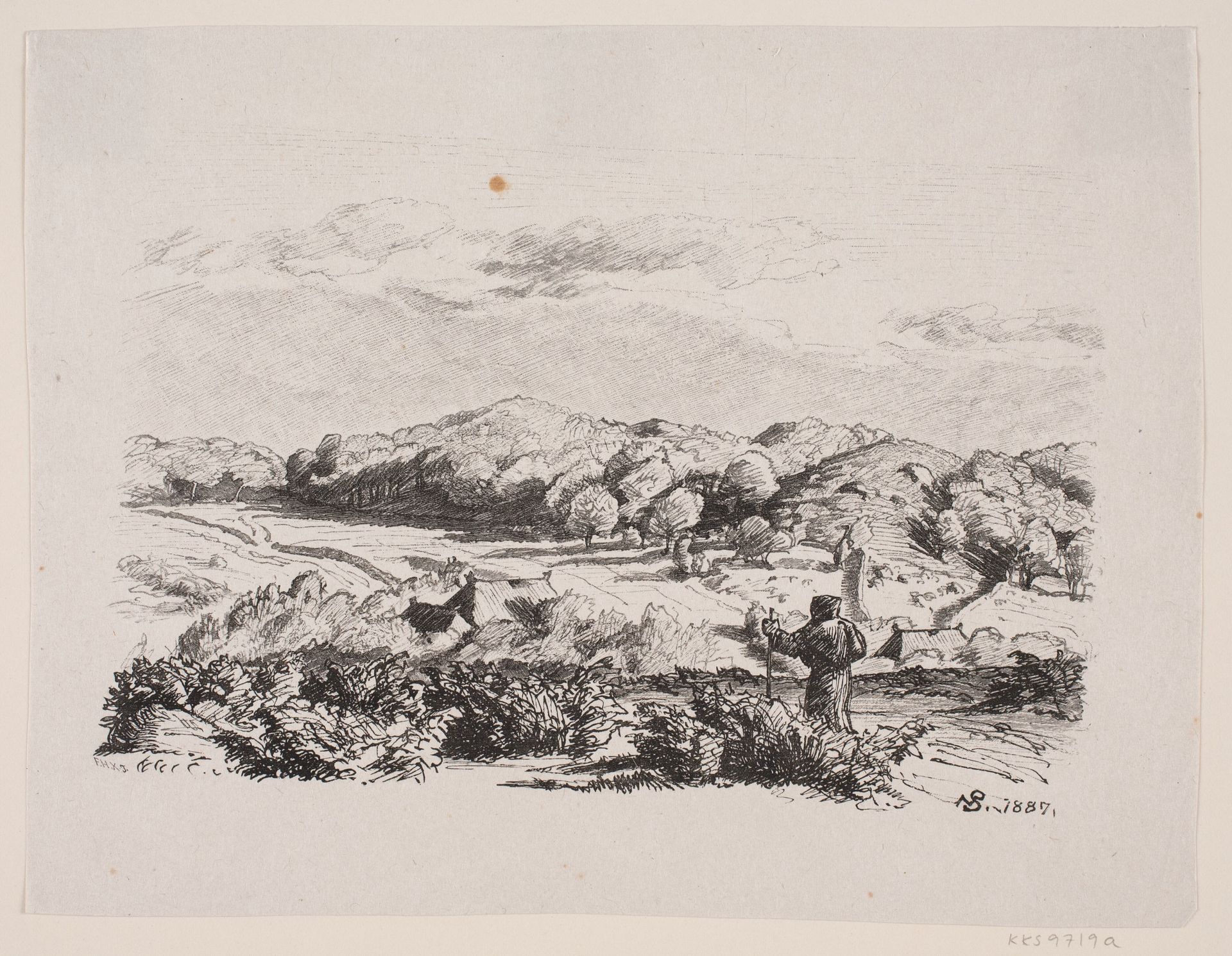 Illustration til Poul M. Møller, "Sct. Laurentius" by Waldemar Bøhme