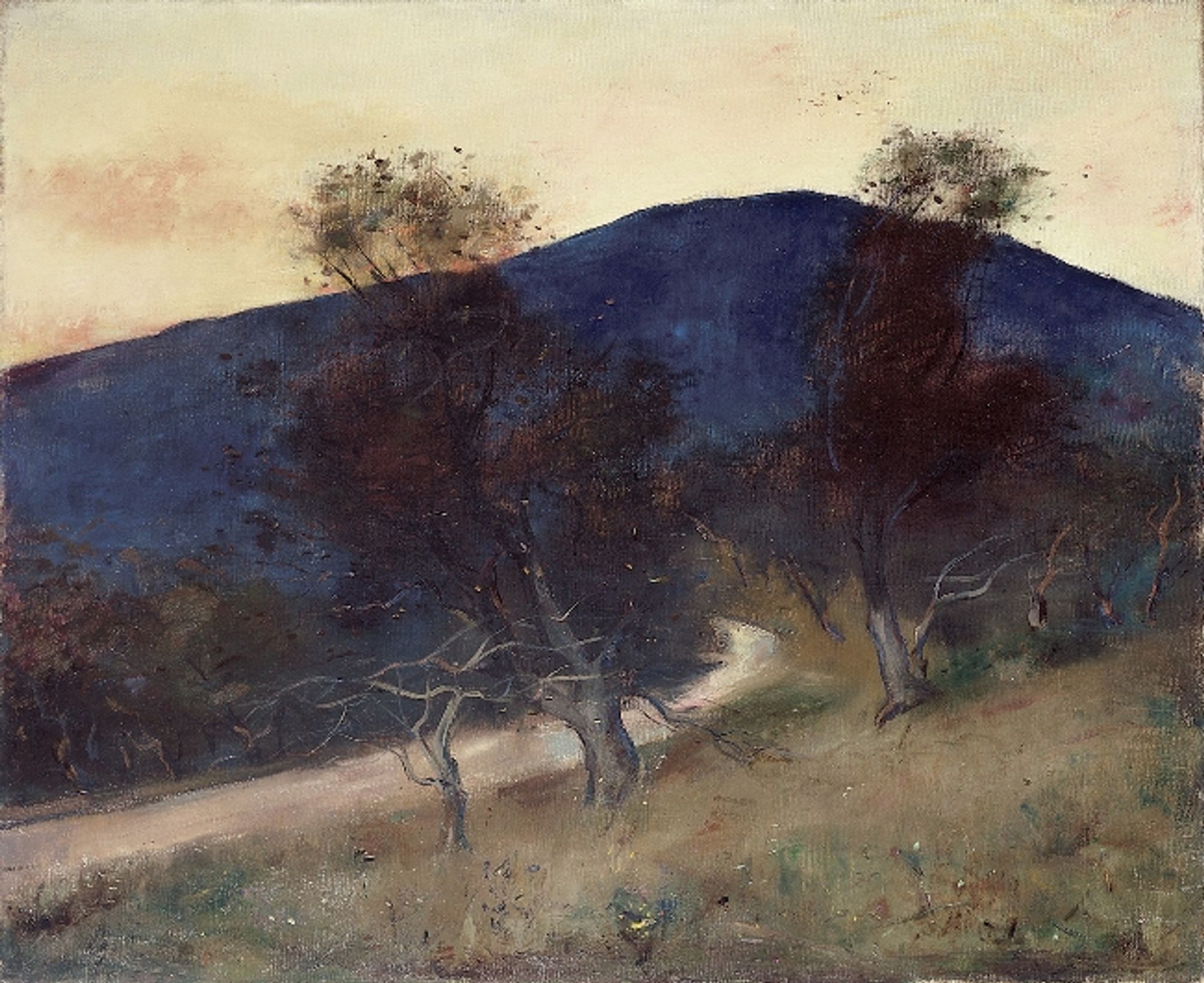 Der blaue Berg by Lesser Ury