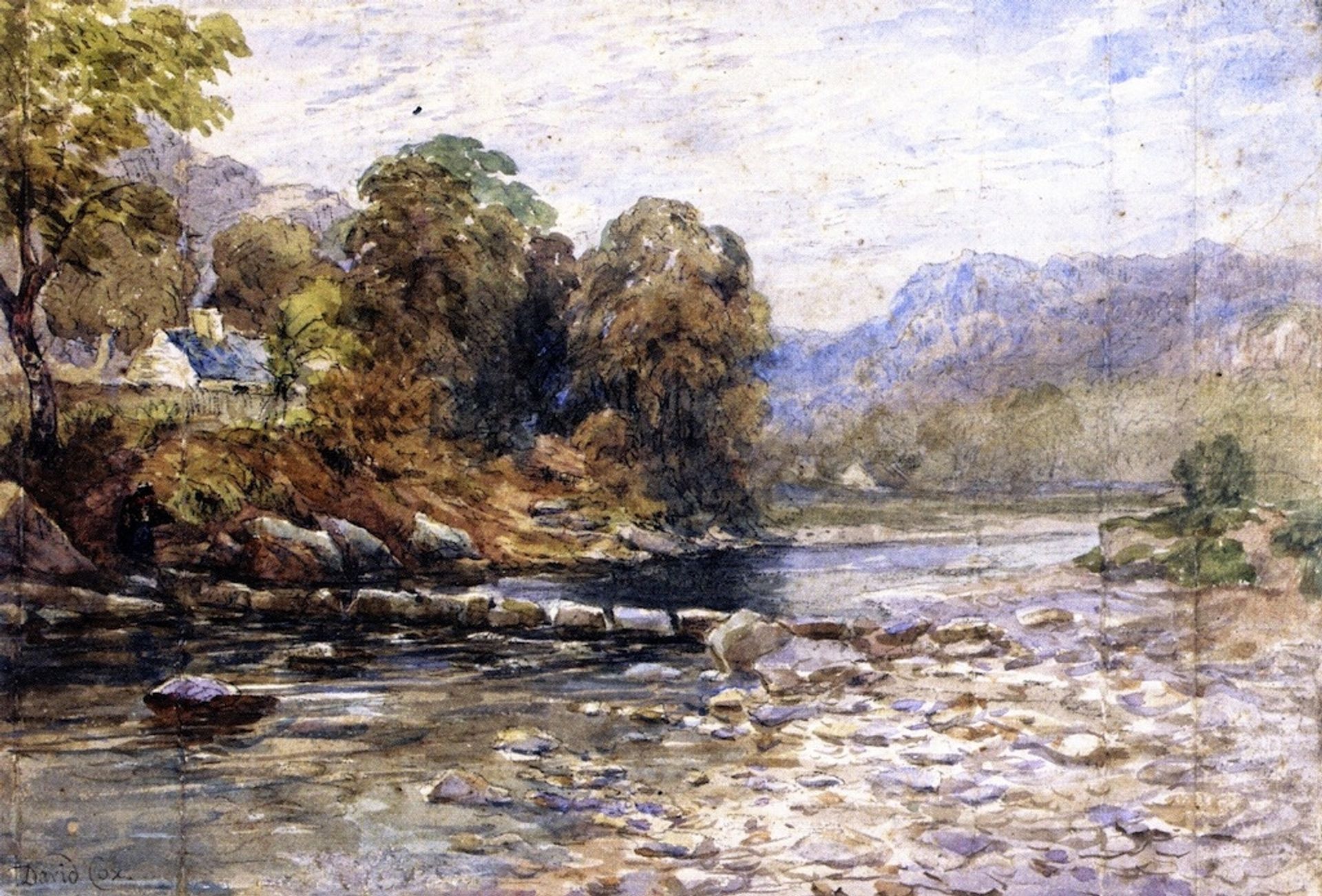 Stepping Stones, Bettws-y-Coed by David Cox