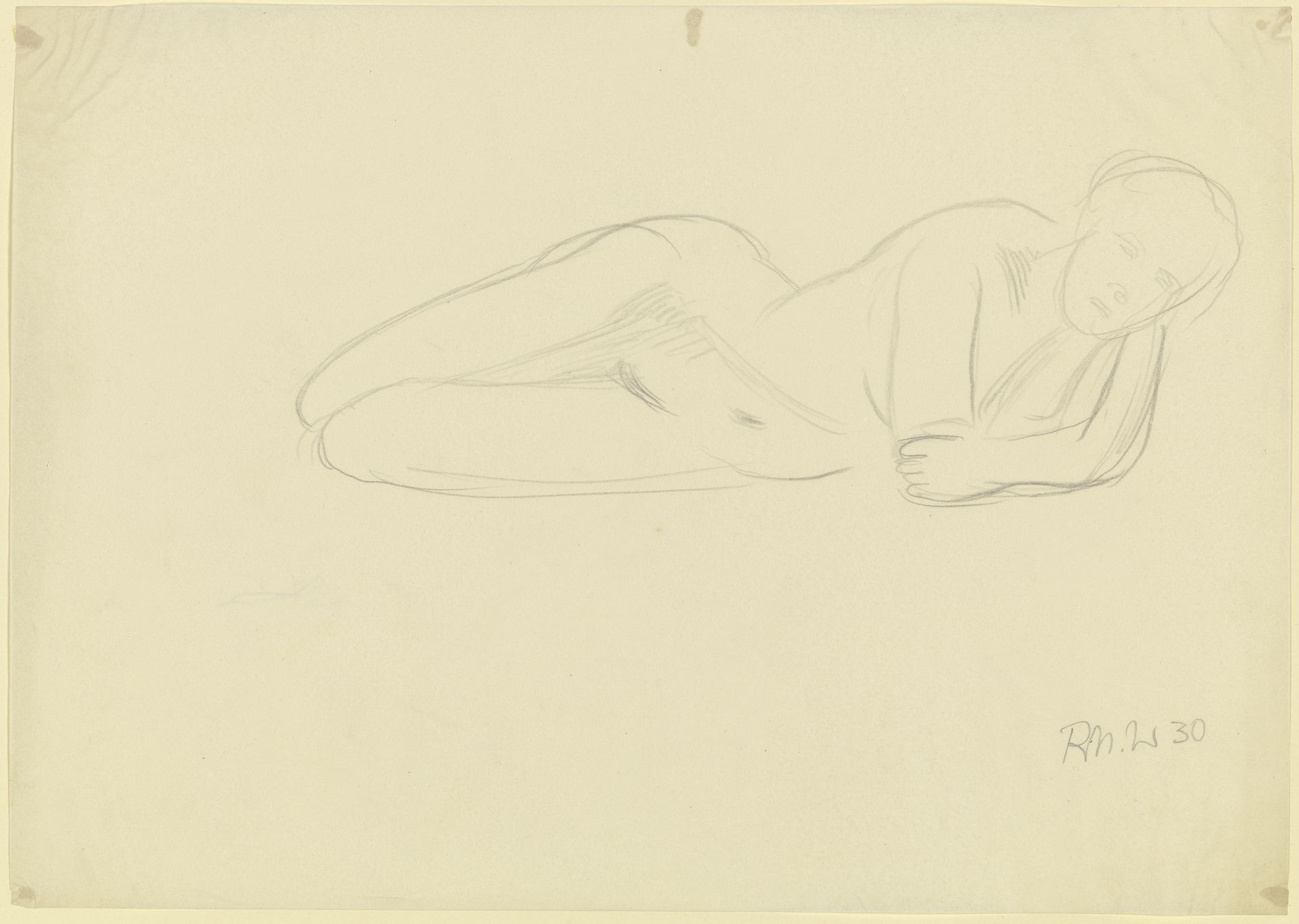 Female nude, reclining by Richard Martin Werner