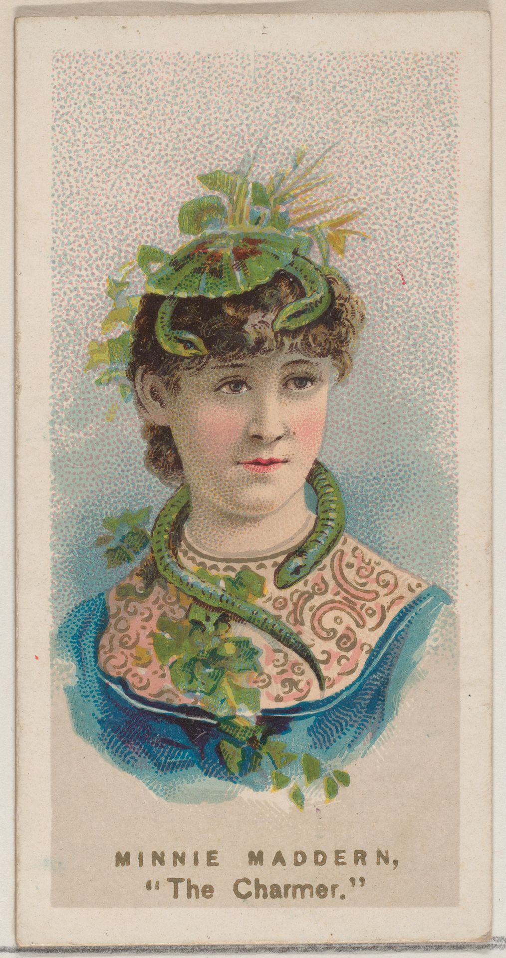 Minnie Maddern as "The Charmer," from the series Fancy Dress Ball Costumes (N73) for Duke brand cigarettes by W. Duke, Sons & Co.