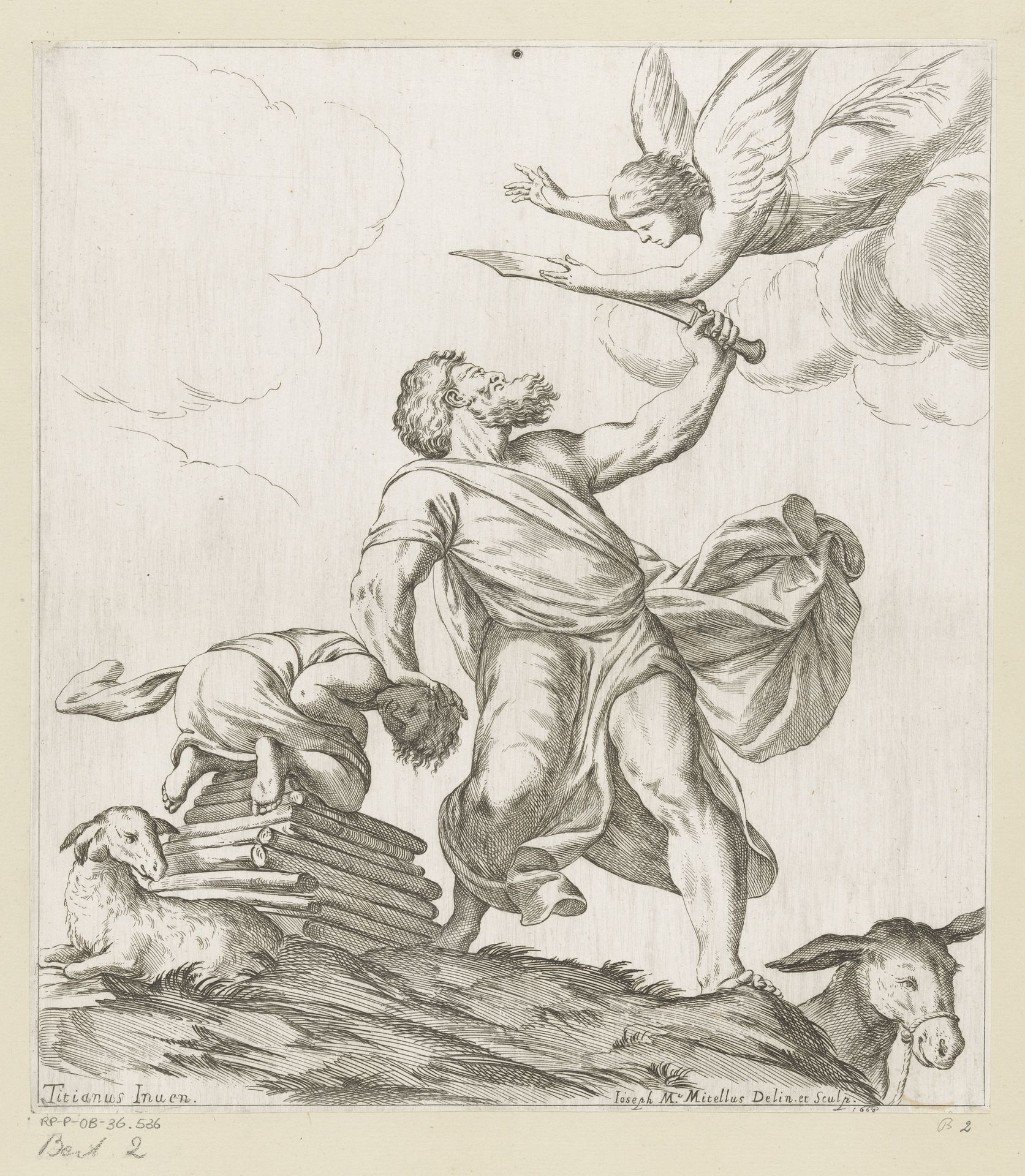 Offer van Isaak by Giuseppe Maria Mitelli