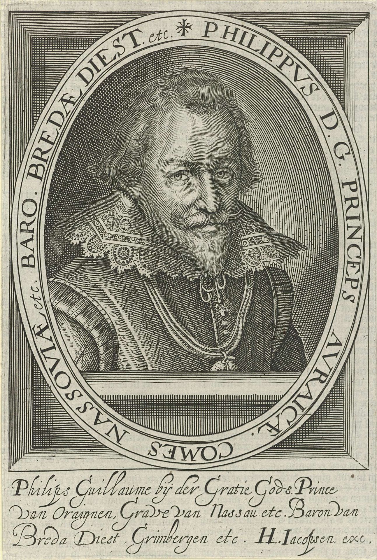 Portret van Filips Willem, prins van Oranje by Anonymous