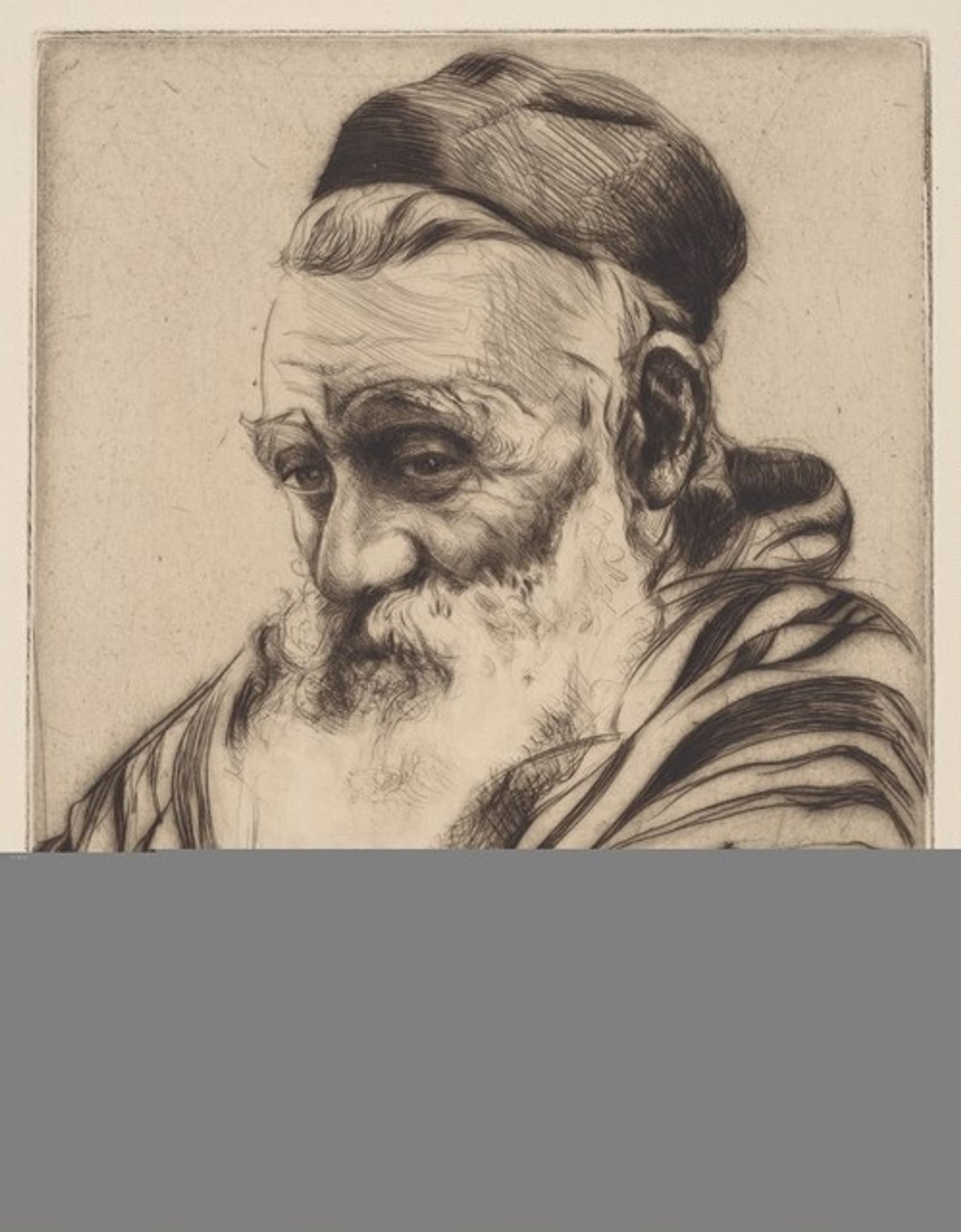 Man with Prayer Shawl by Elias M. Grossman
