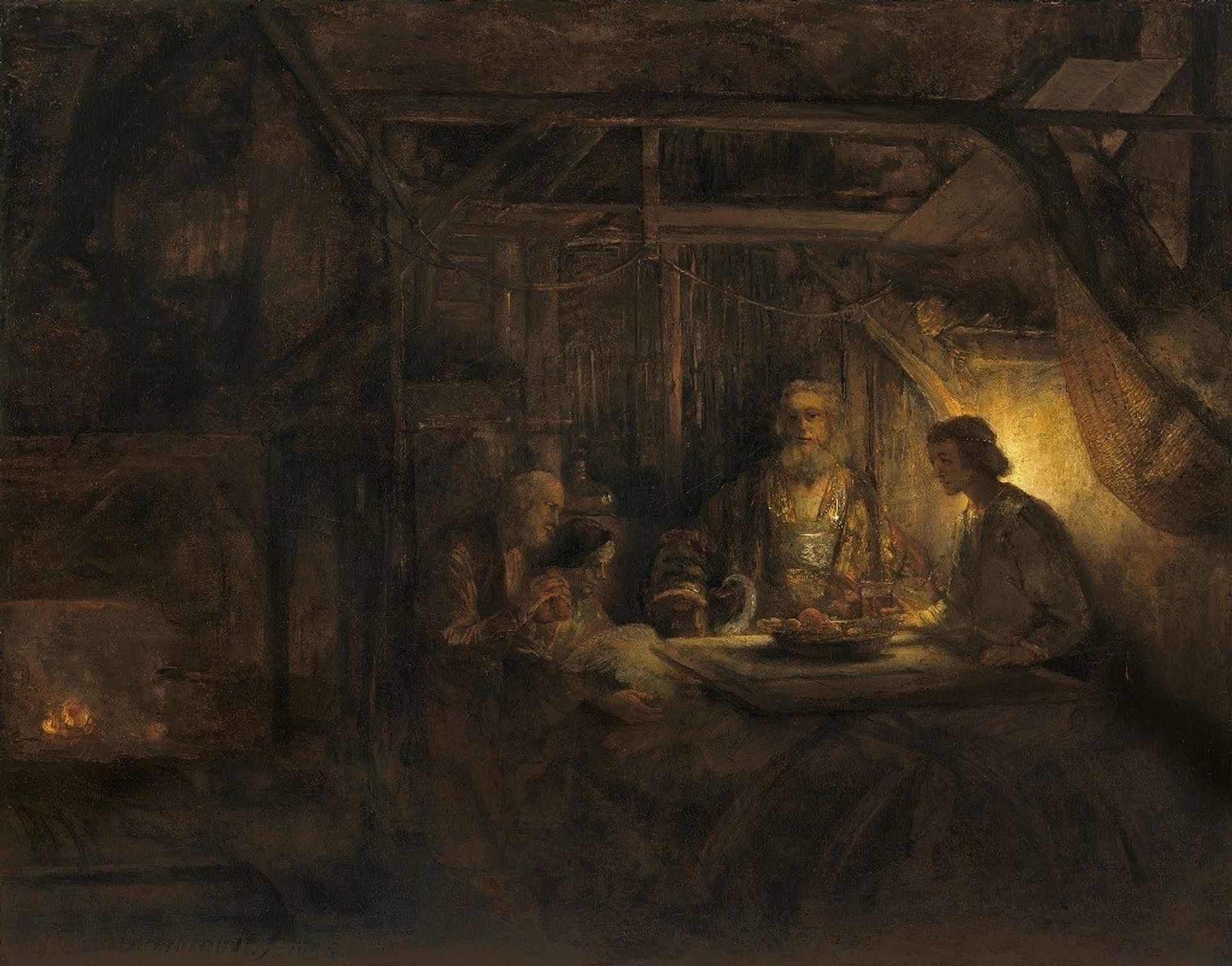 Philemon and Baucis by Rembrandt van Rijn
