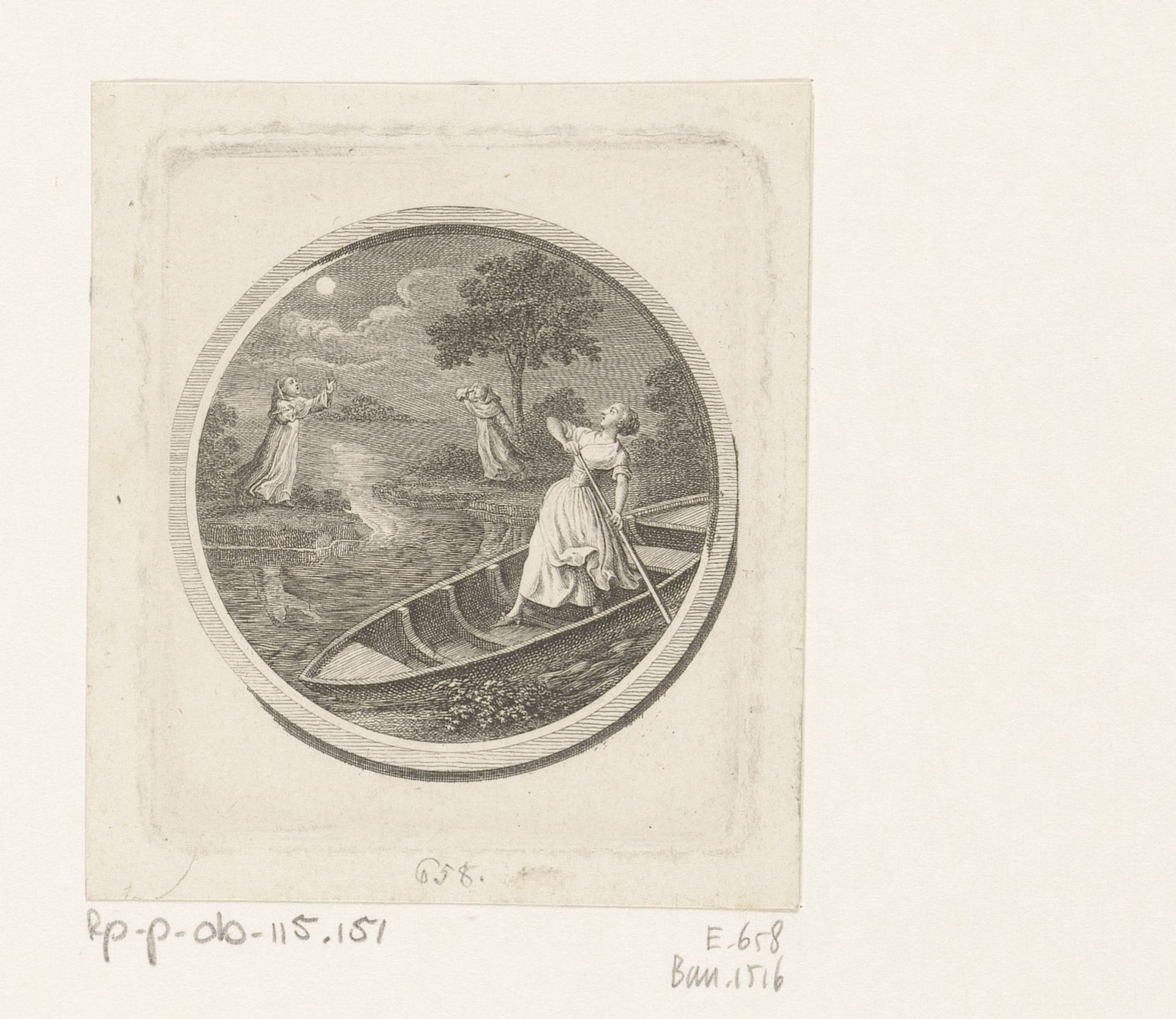 Bärbel het scheepsmeisje by Daniel Nikolaus Chodowiecki