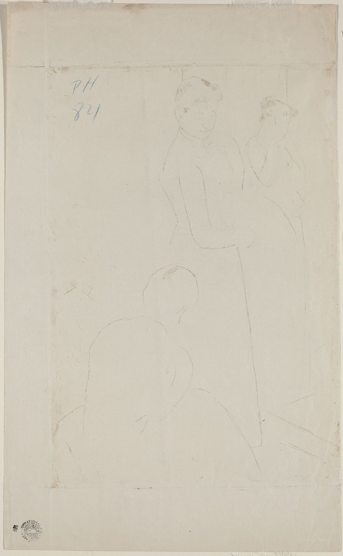 The Fitting [verso] by Mary Cassatt