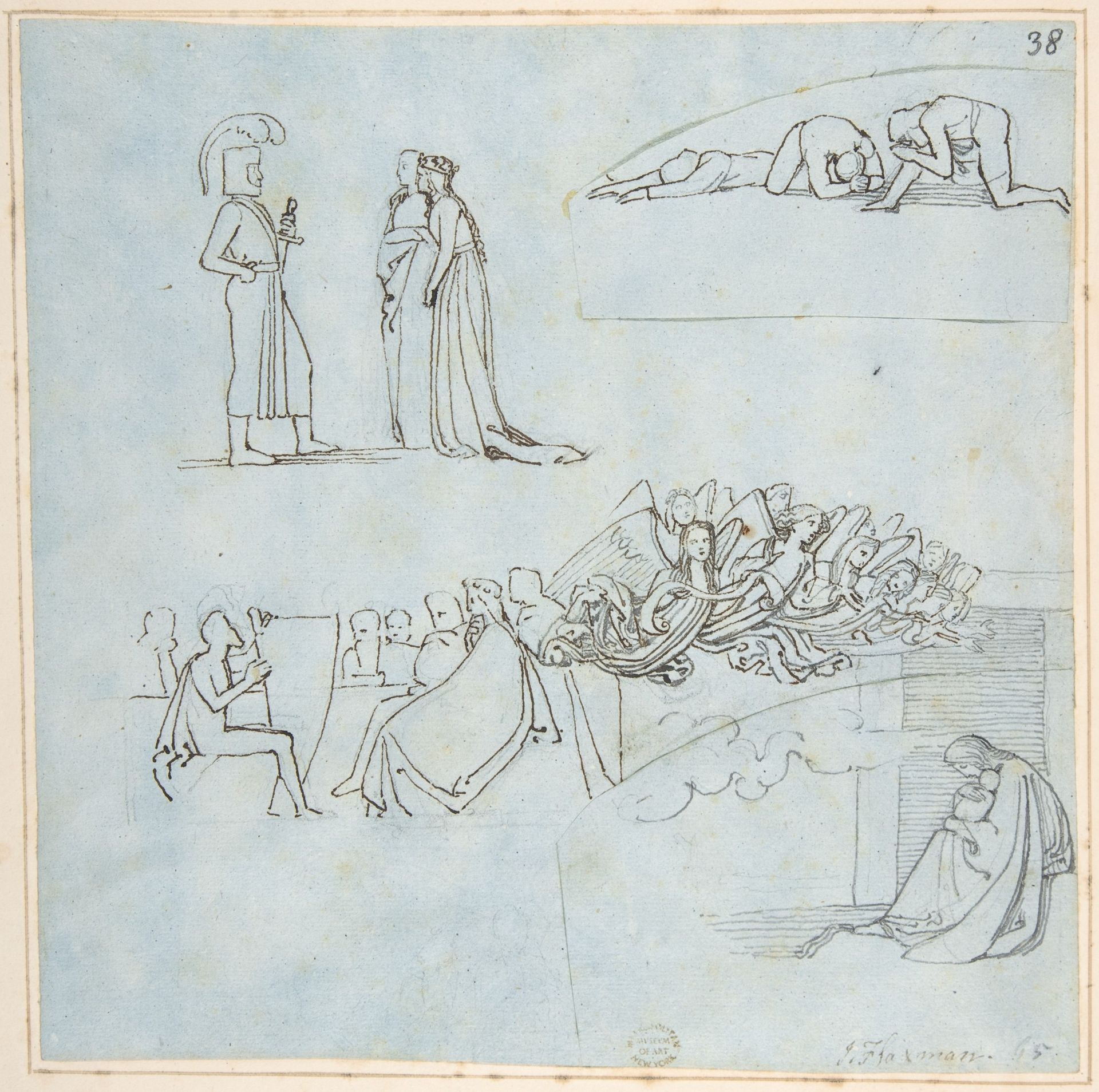 Sheet of Sketches by John Flaxman