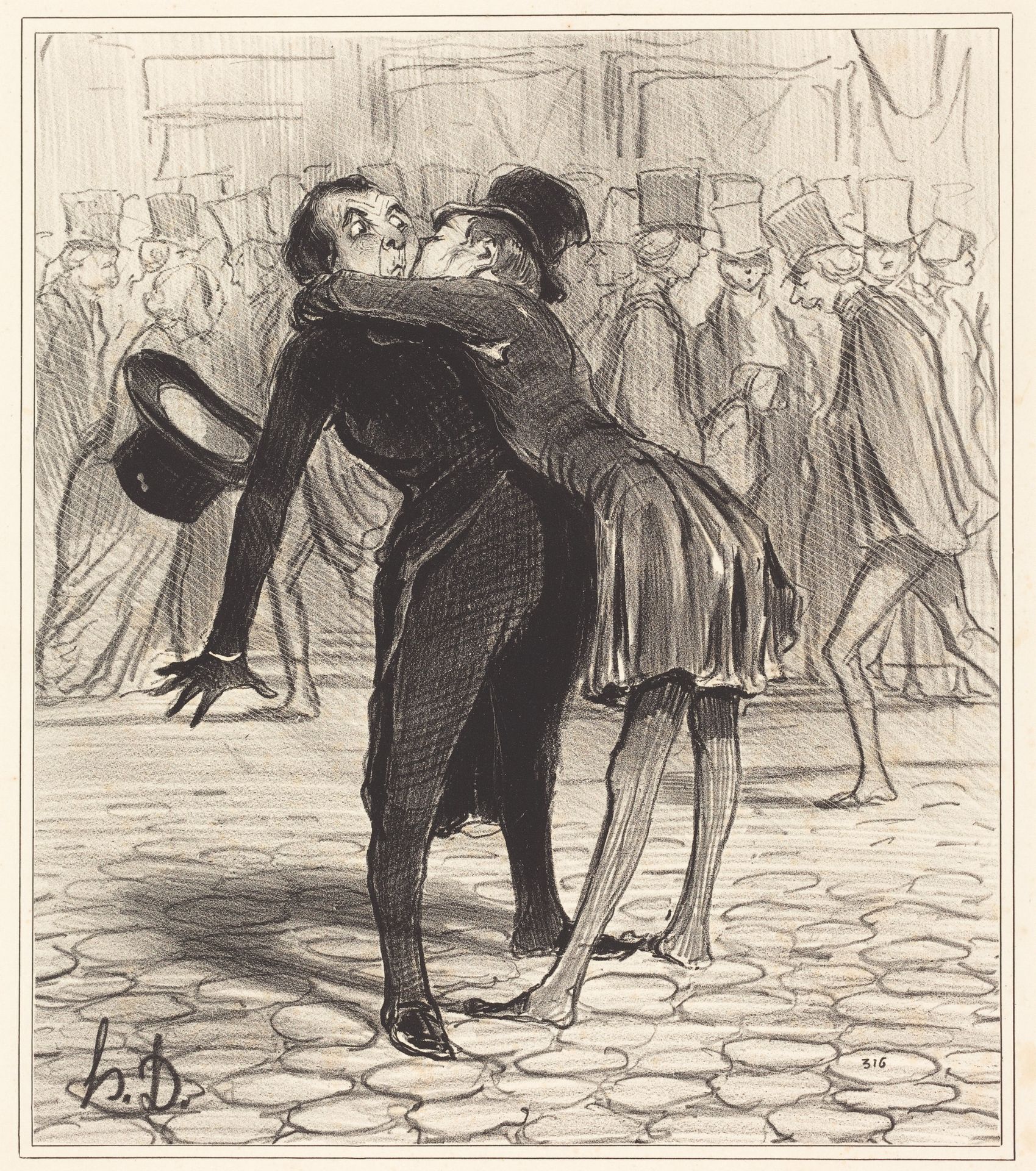 L'Ami de collège by Honoré Daumier