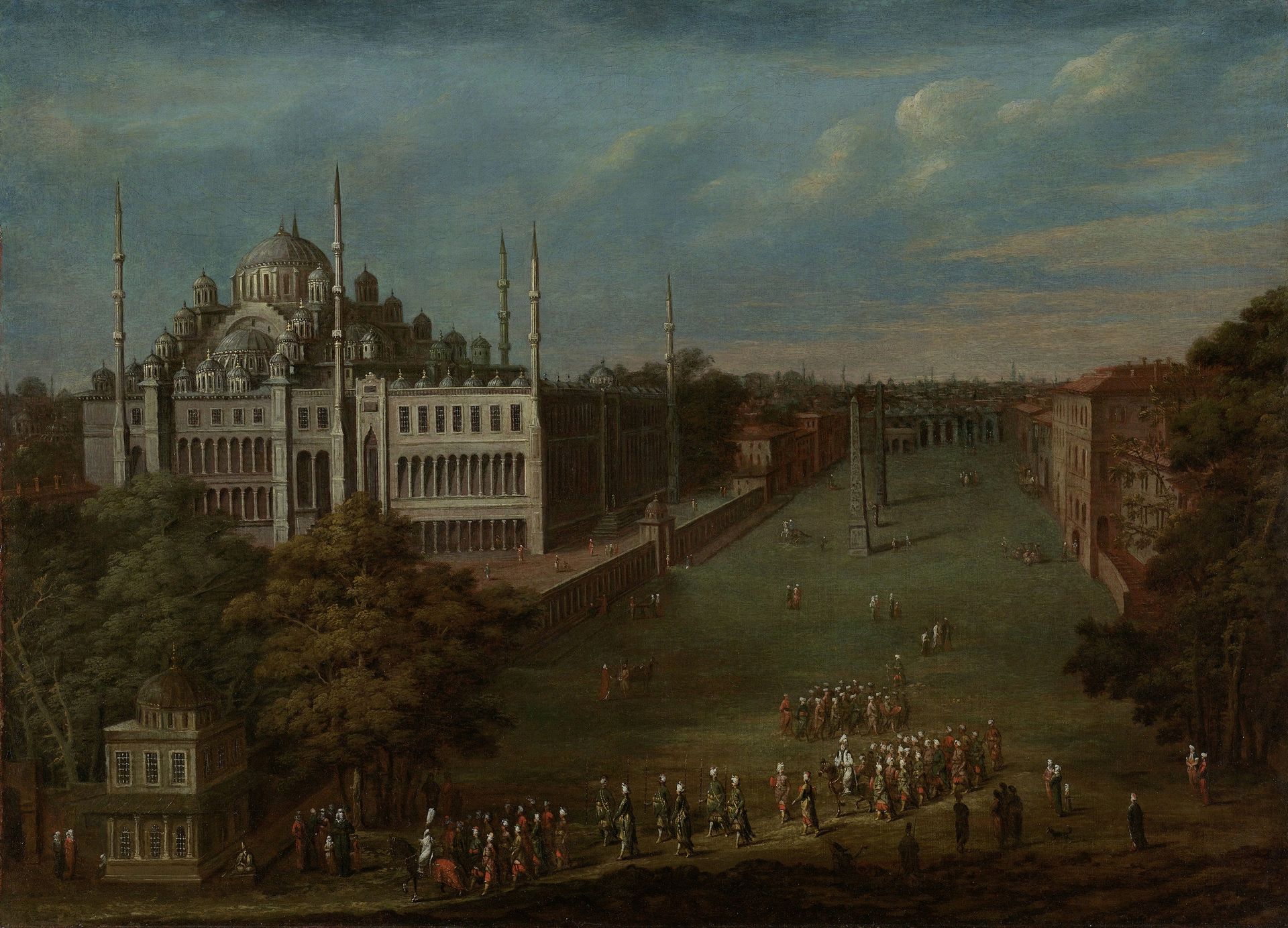 The Grand Vizier Crossing the Atmeydanı (Horse Square) by Jean Baptiste Vanmour