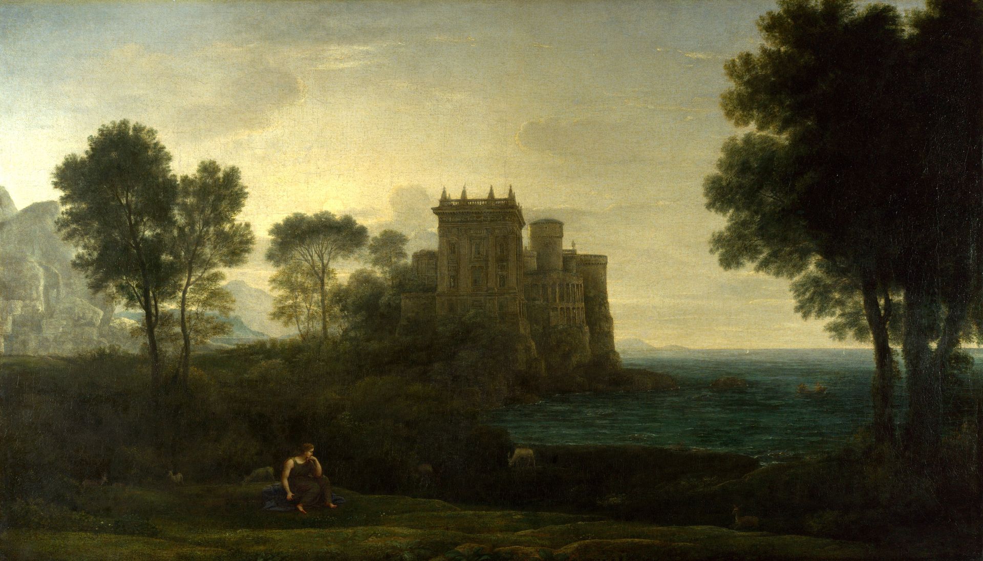 Landscape with Psyche Outside the Palace of Cupid by Claude Lorrain