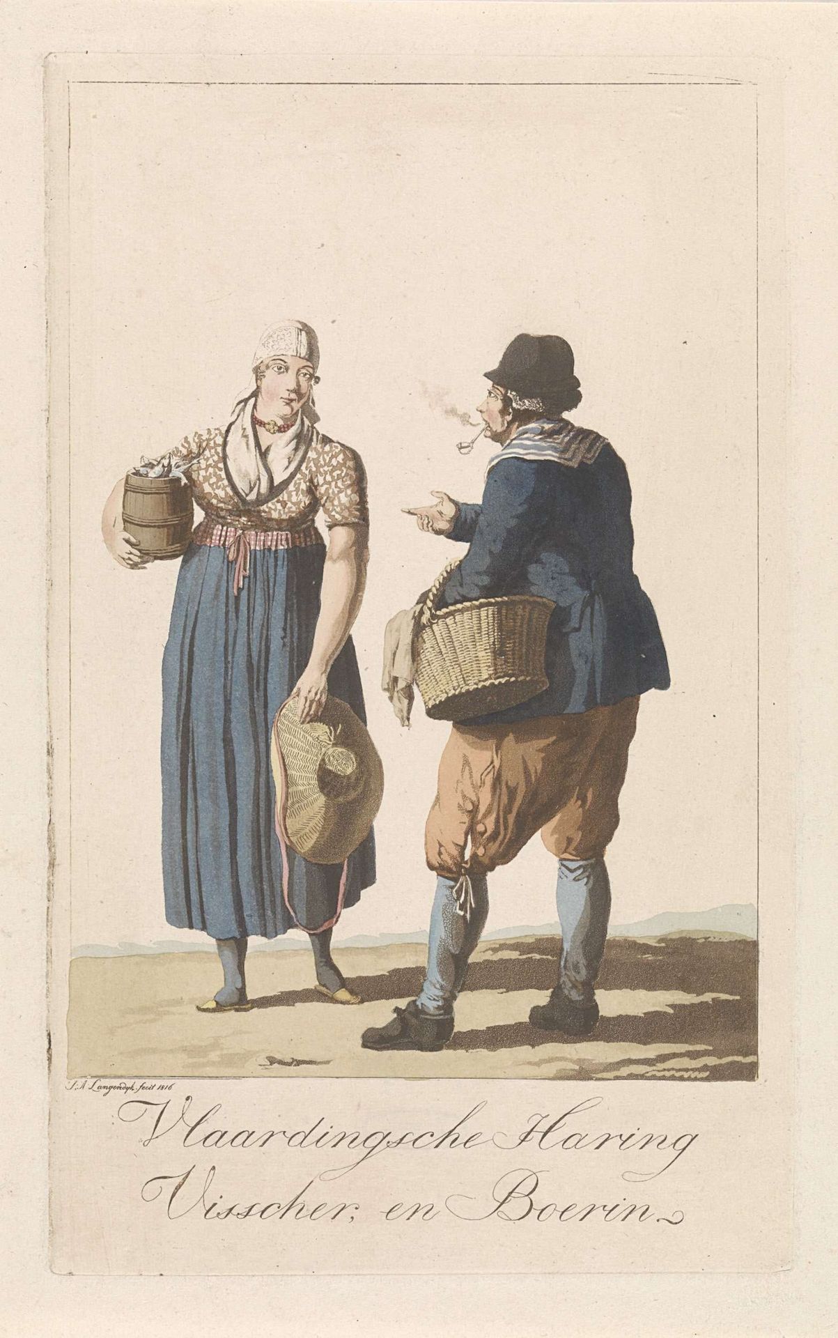 Vlaardingse visserstypen by Jan Anthonie Langendijk Dzn