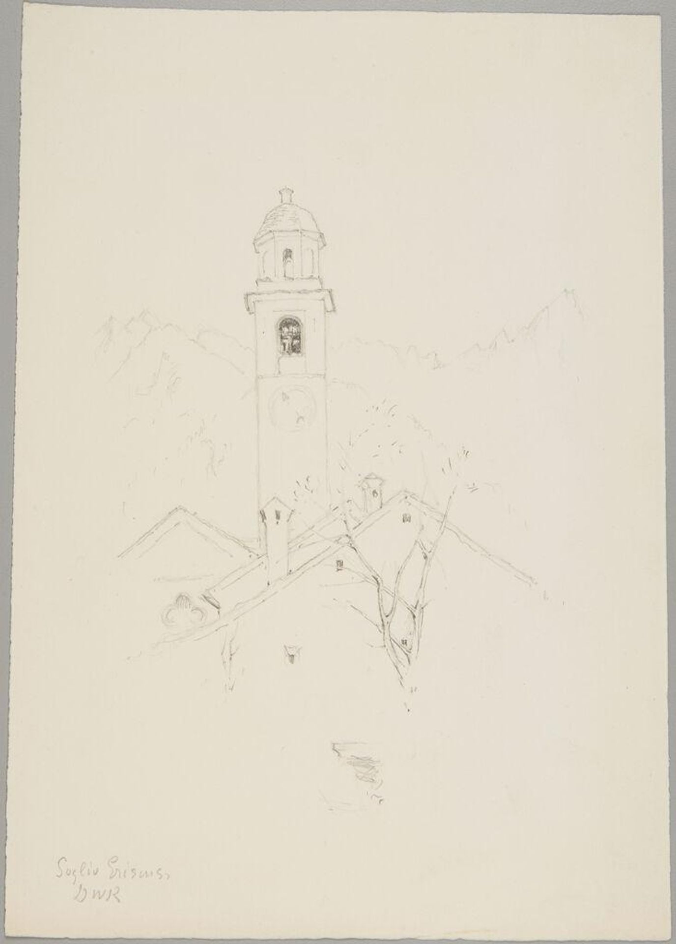 Clock Tower, Grisons, Switzerland by Denman Waldo Ross
