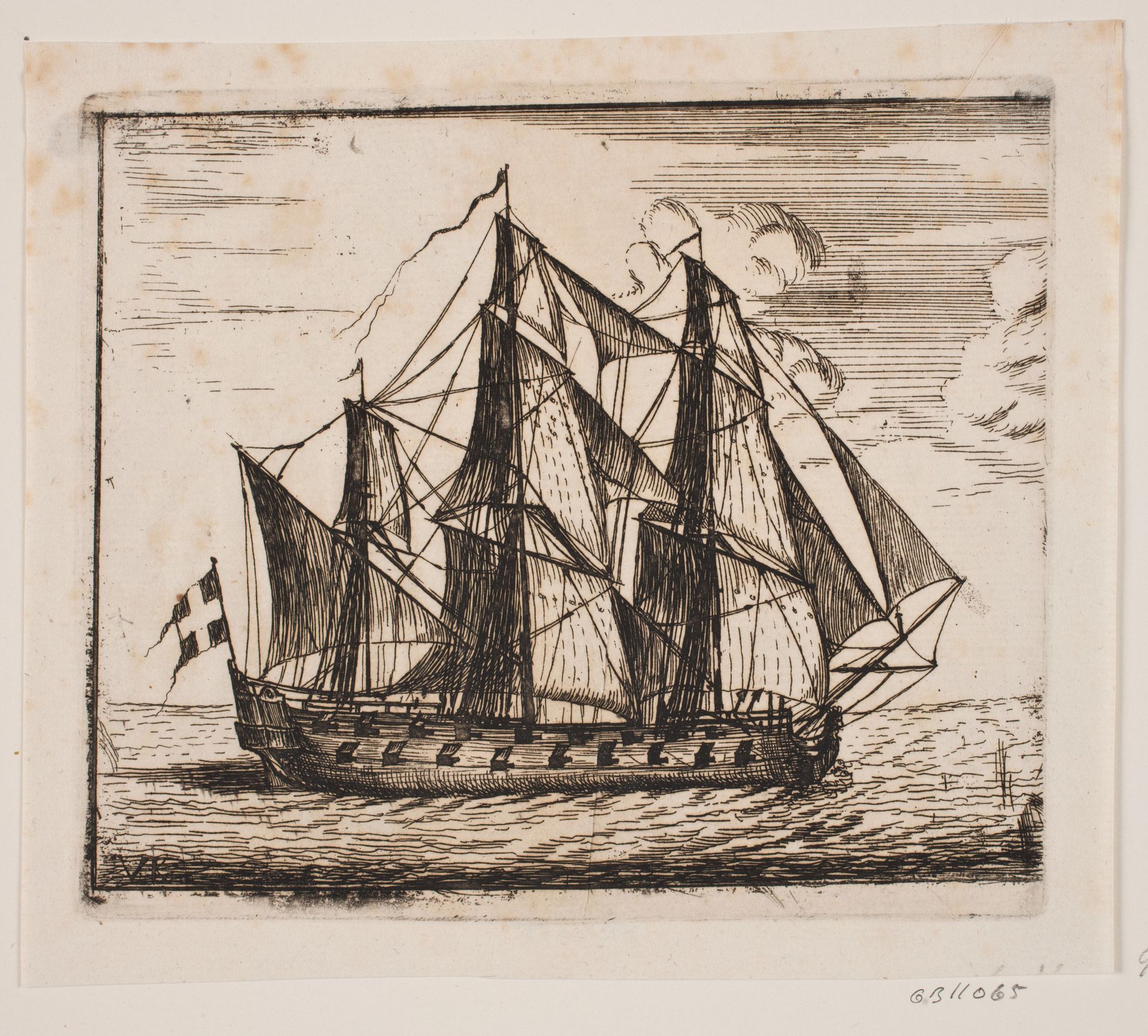 Et orlogsskib by V.K.