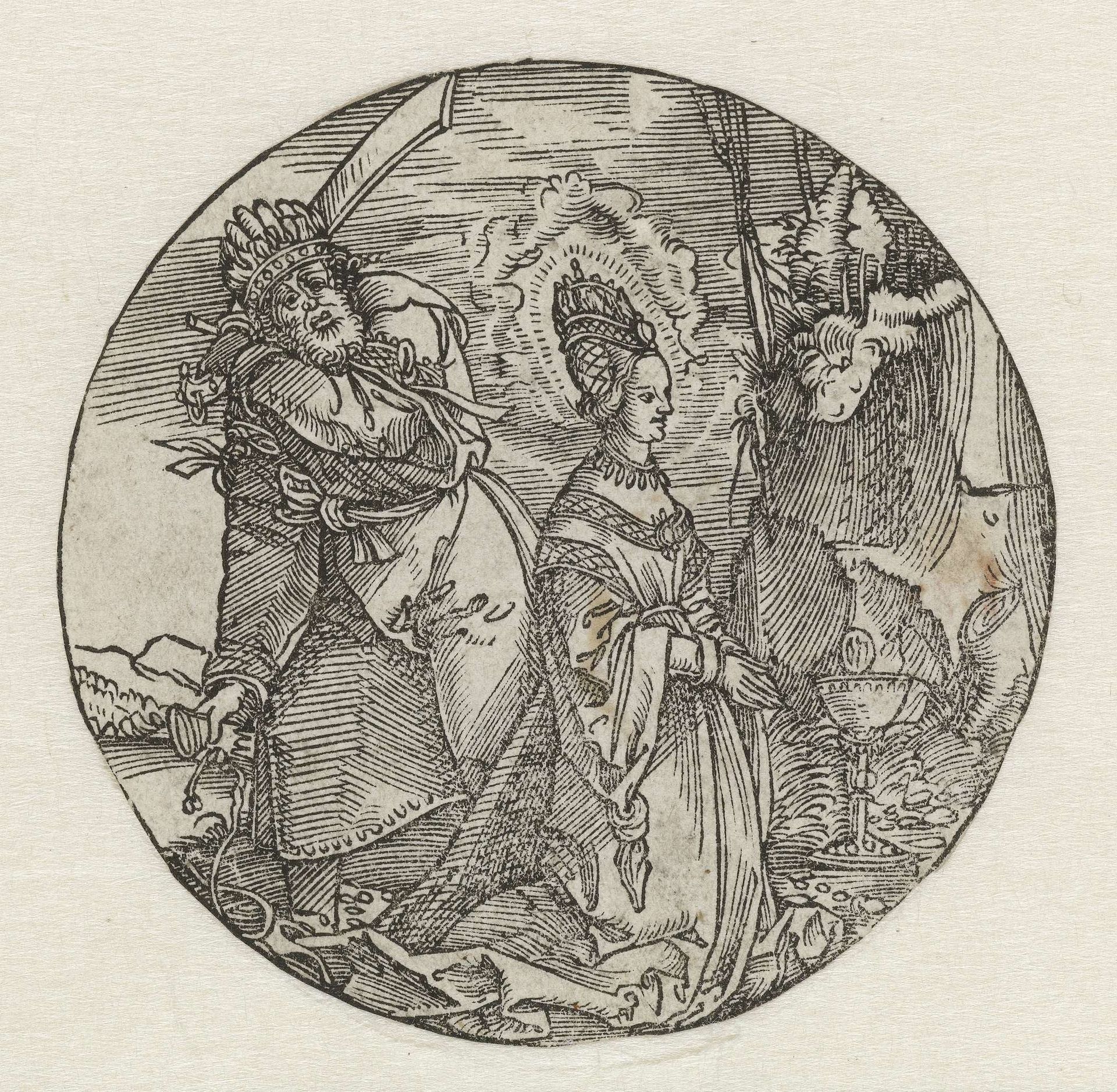 Het martelaarschap van de Heilige Barbara by Hans Springinklee