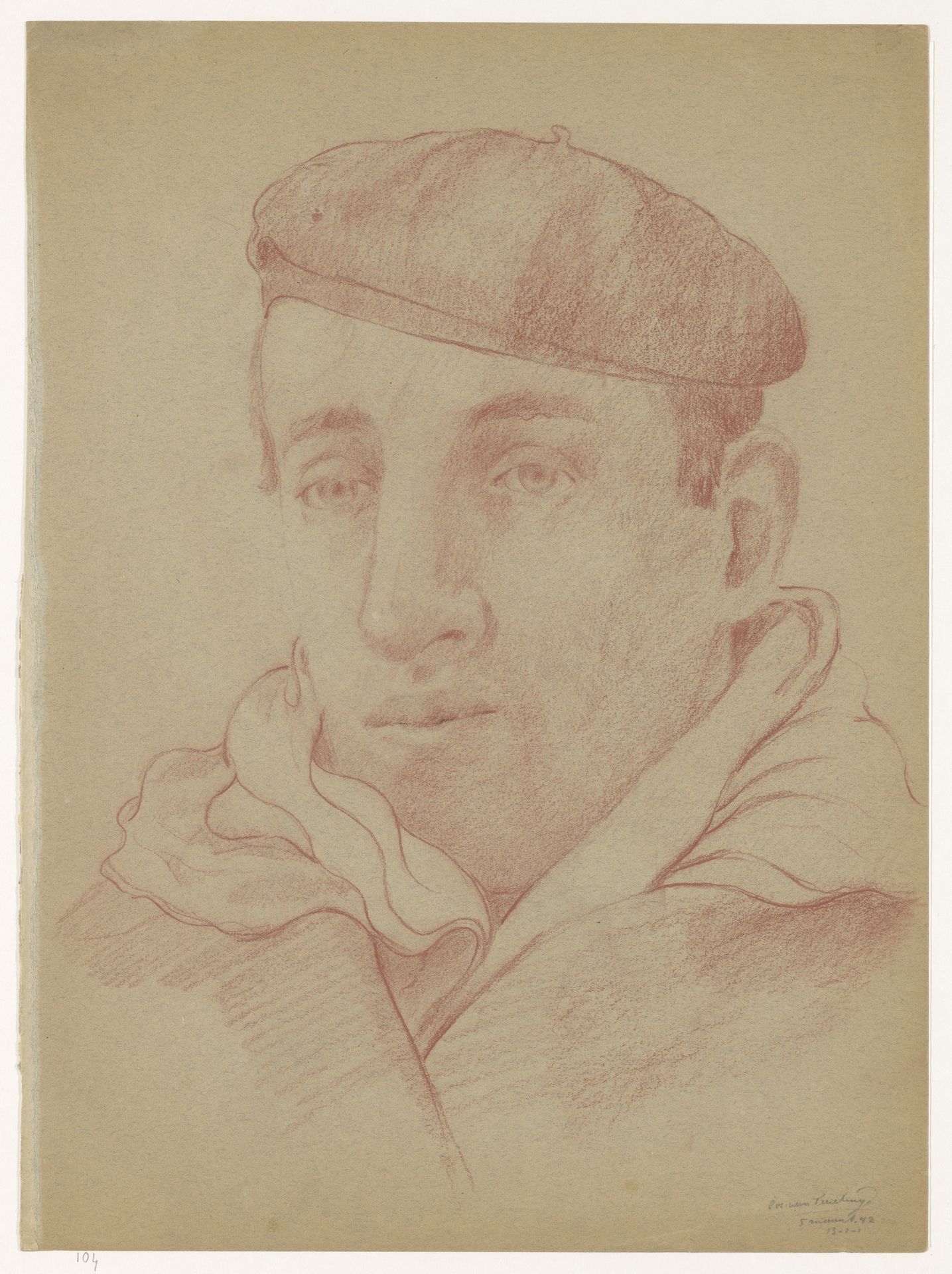 Zelfportret met alpinopet: B-1-1, 5 maart by Cor van Teeseling