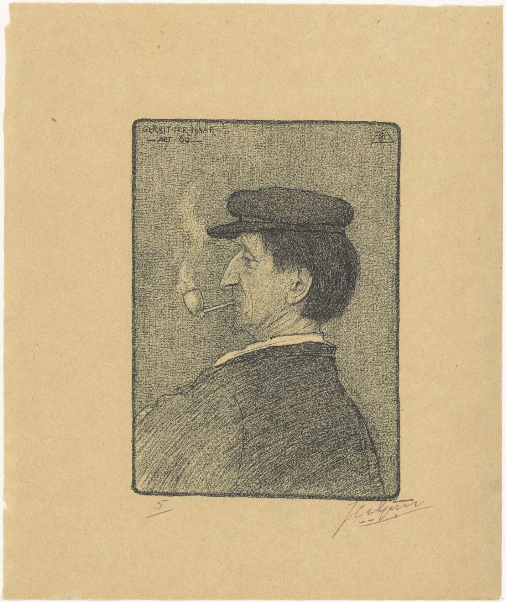 Portret van Gerrit ter Haar by Johannes van Gijn
