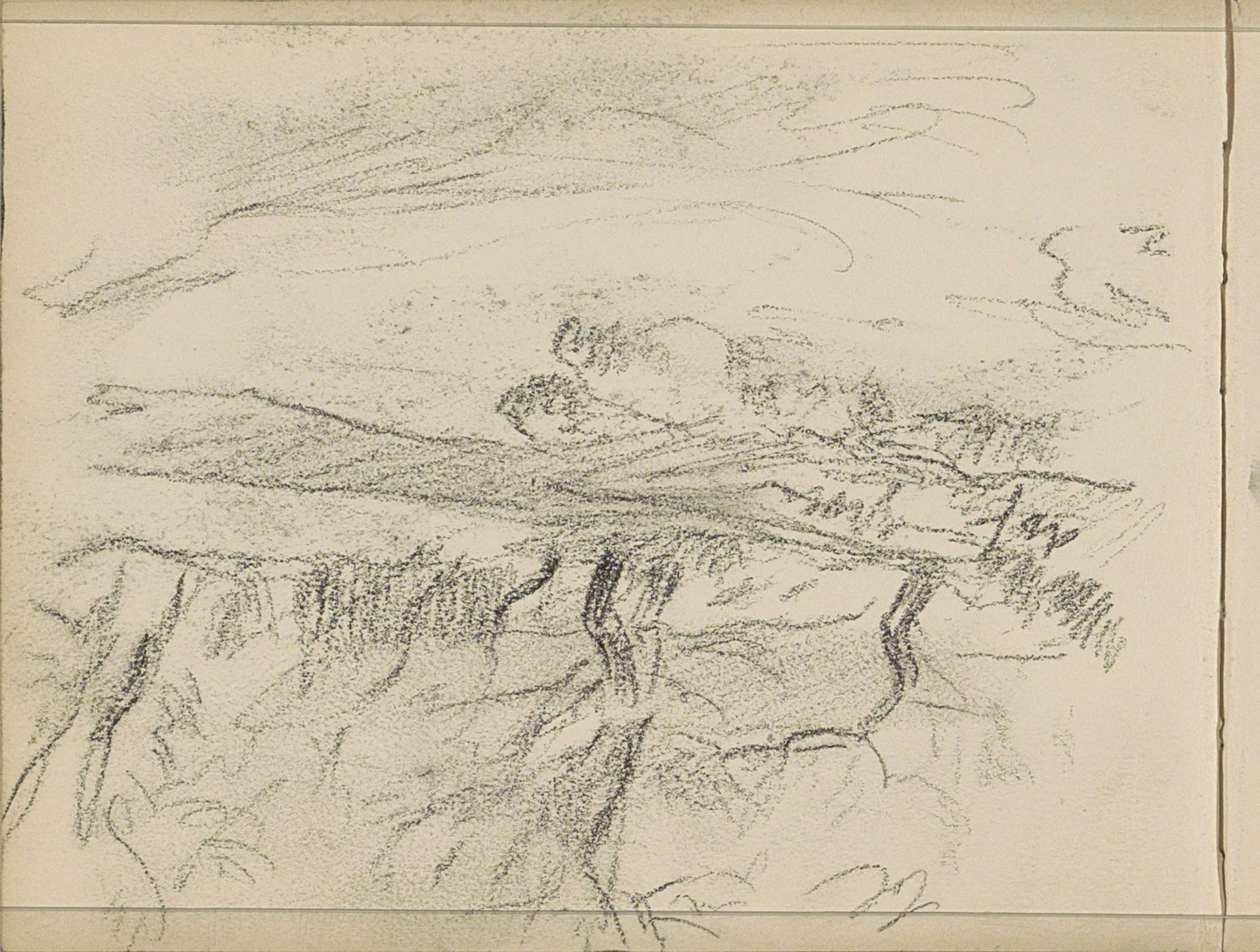 Landschap met bomen, mogelijk een duinlandschap by Johan Antonie de Jonge