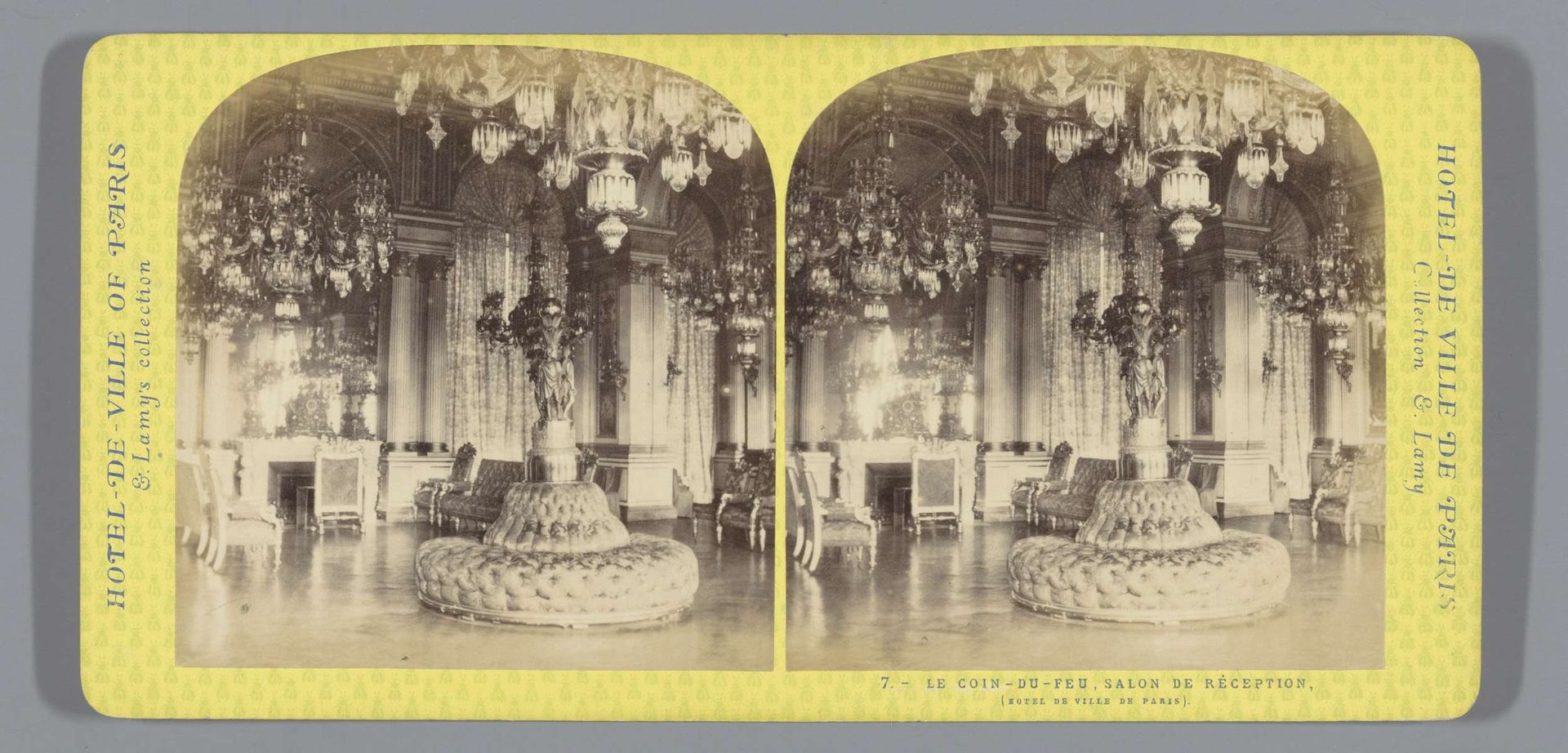 Receptiezaal van het stadhuis van Parijs by Ernest Eléonor Pierre Lamy