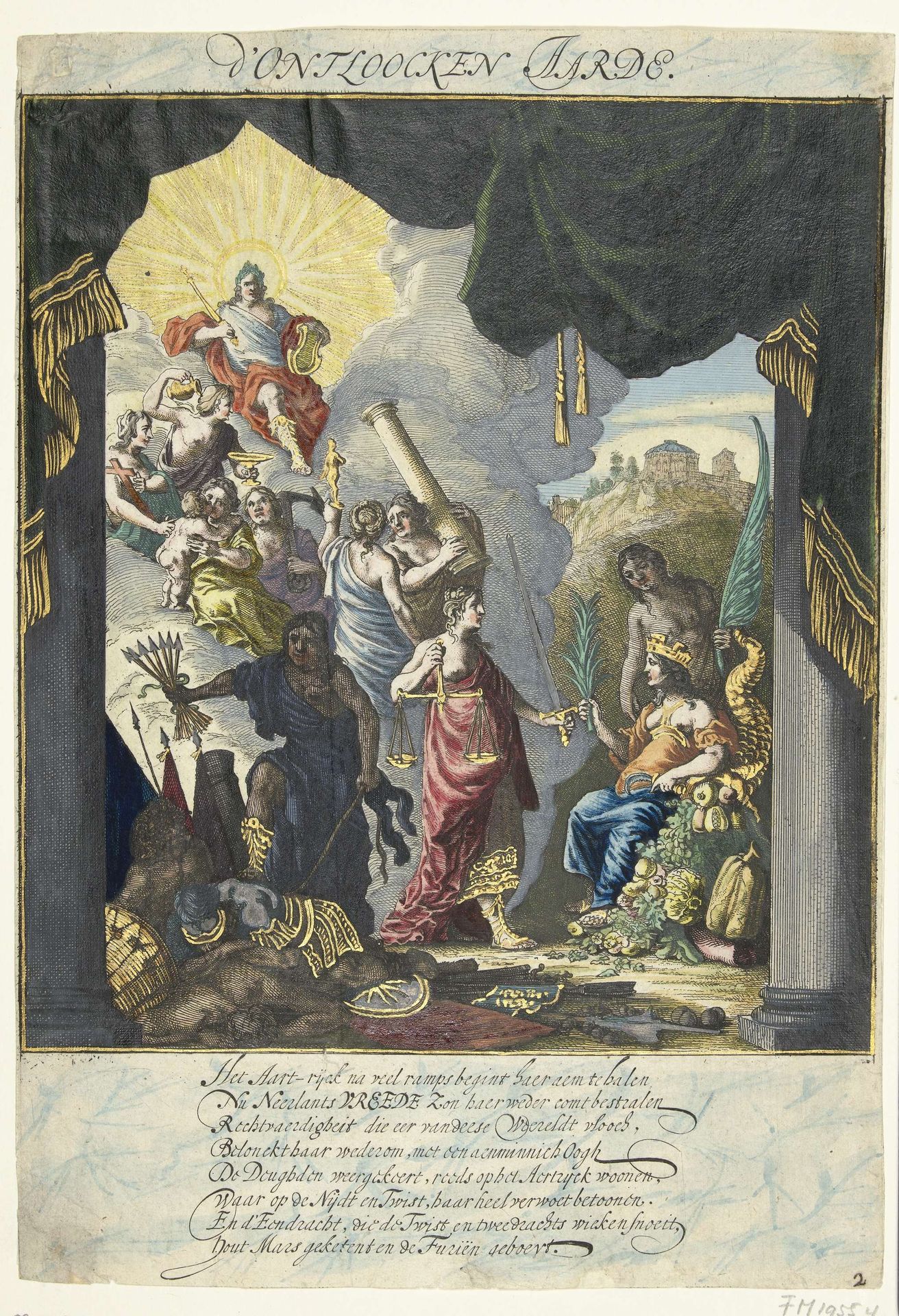 Vertoning van het Ontluiken van de Aarde, 1648 by Salomon Savery