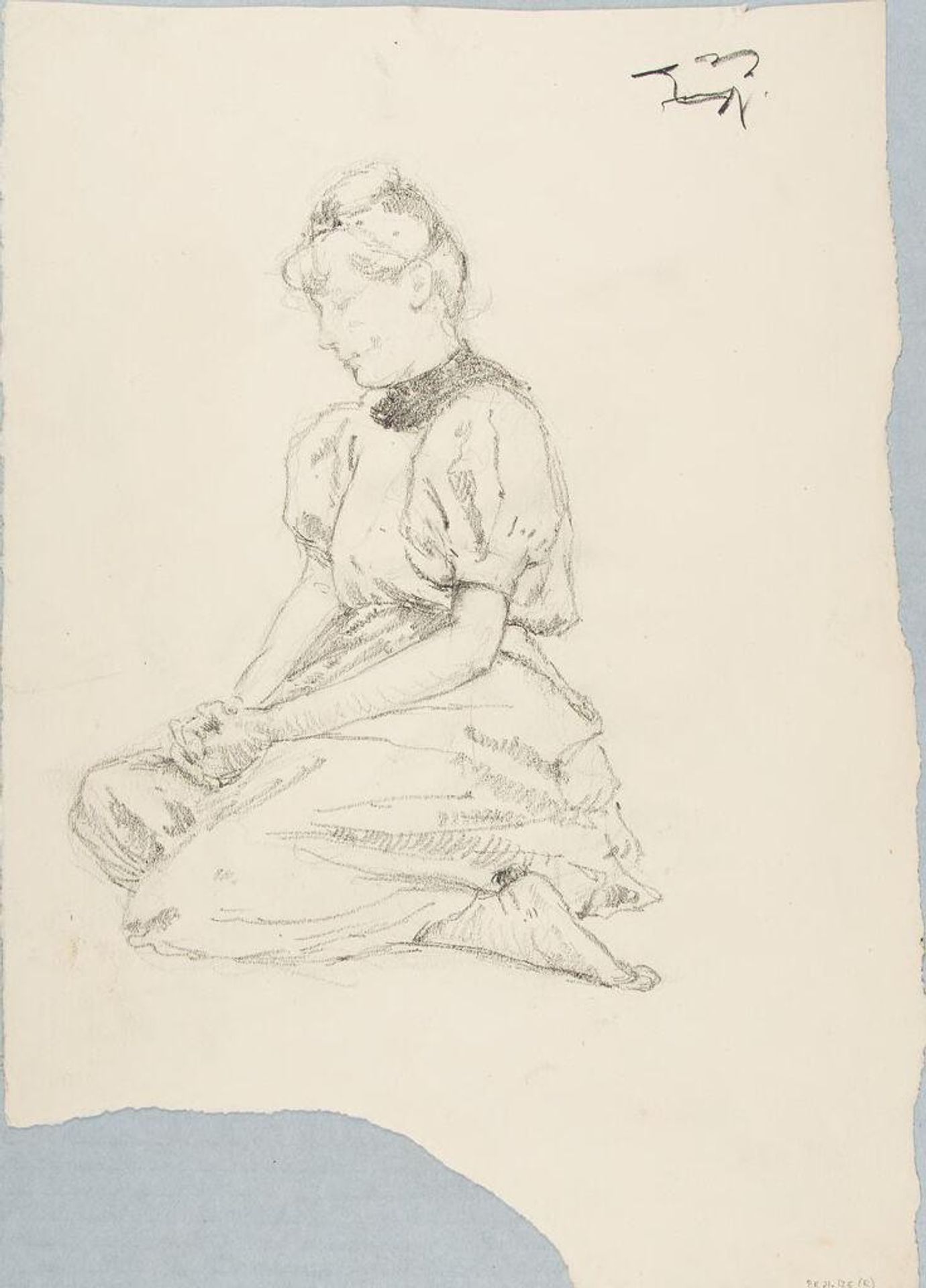 Sketch of a Seated Woman; verso: Sketch of a Woman by William Valentine Schevill