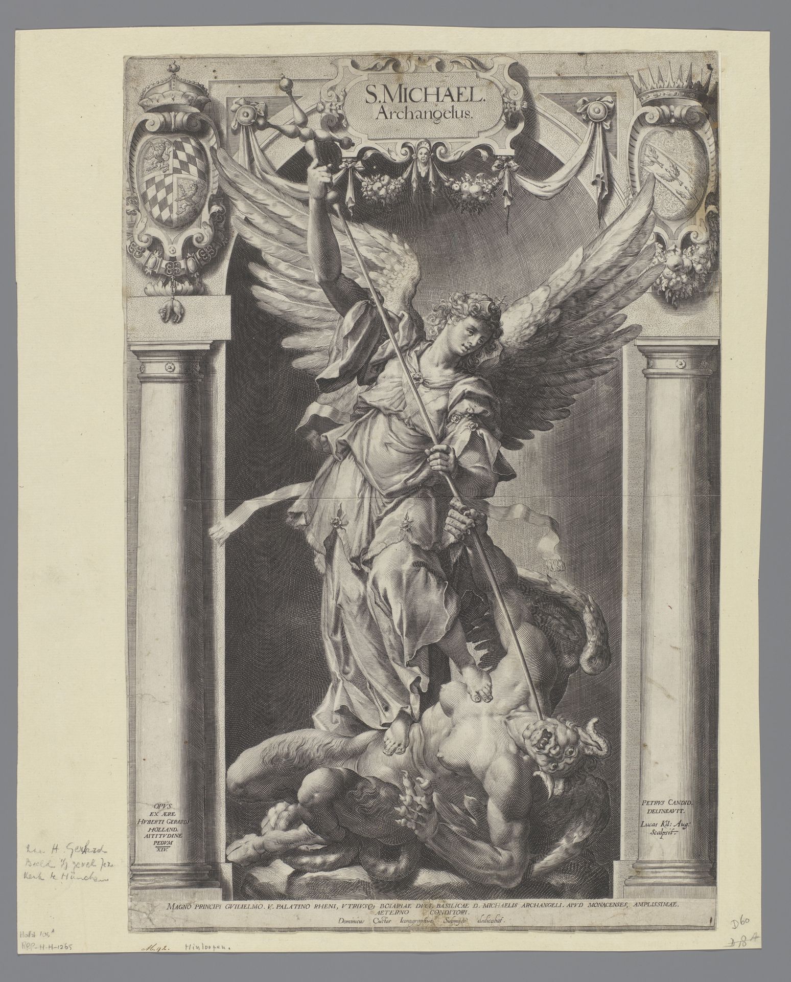 Aartsengel Michaël doodt de duivel by Lucas Kilian