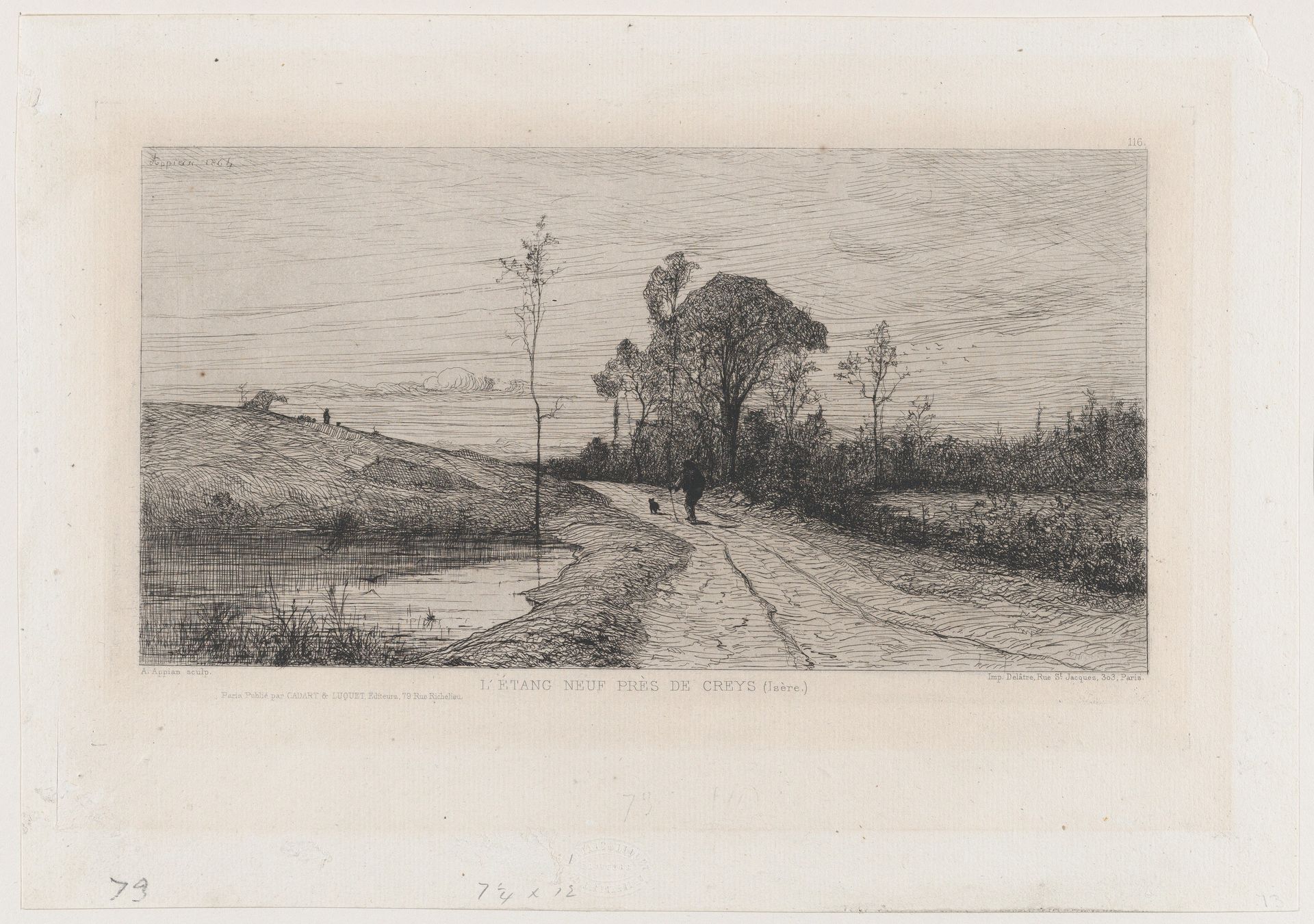 The New Pond Near Creys (Isère) by Adolphe Appian