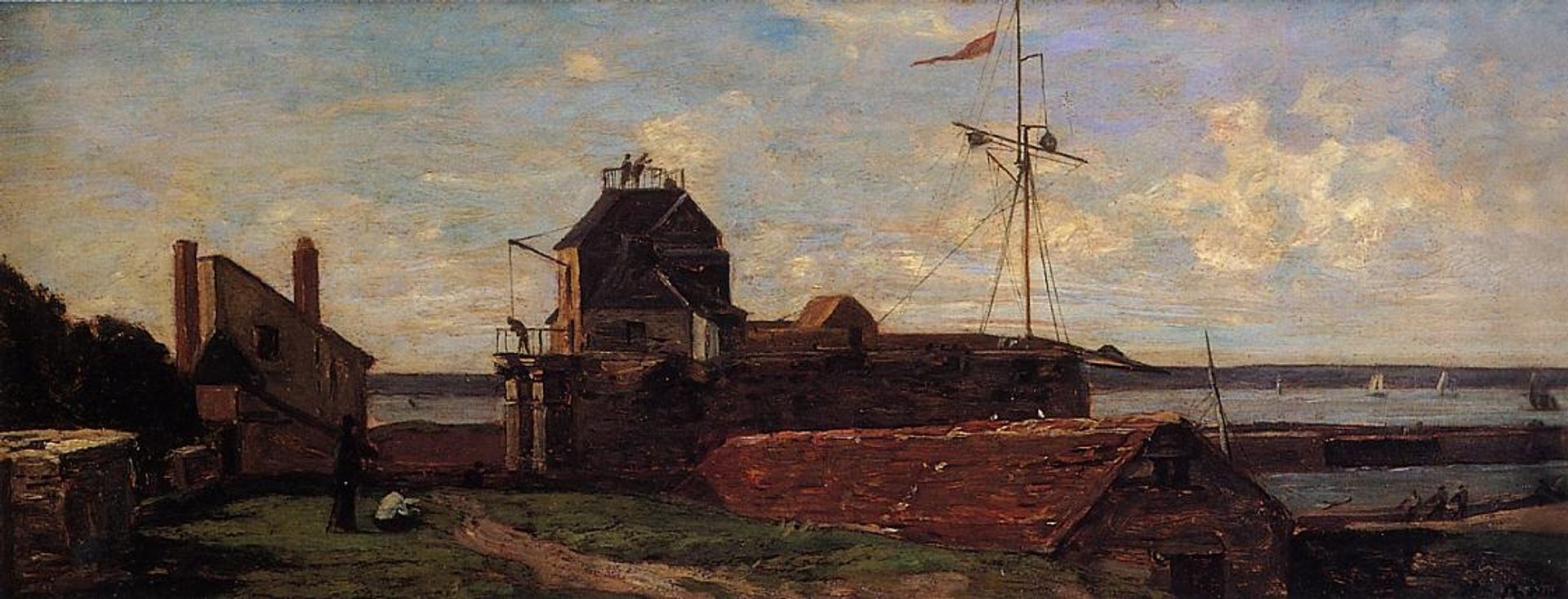 The Francois Ier Tower at Le Havre by Eugène Boudin