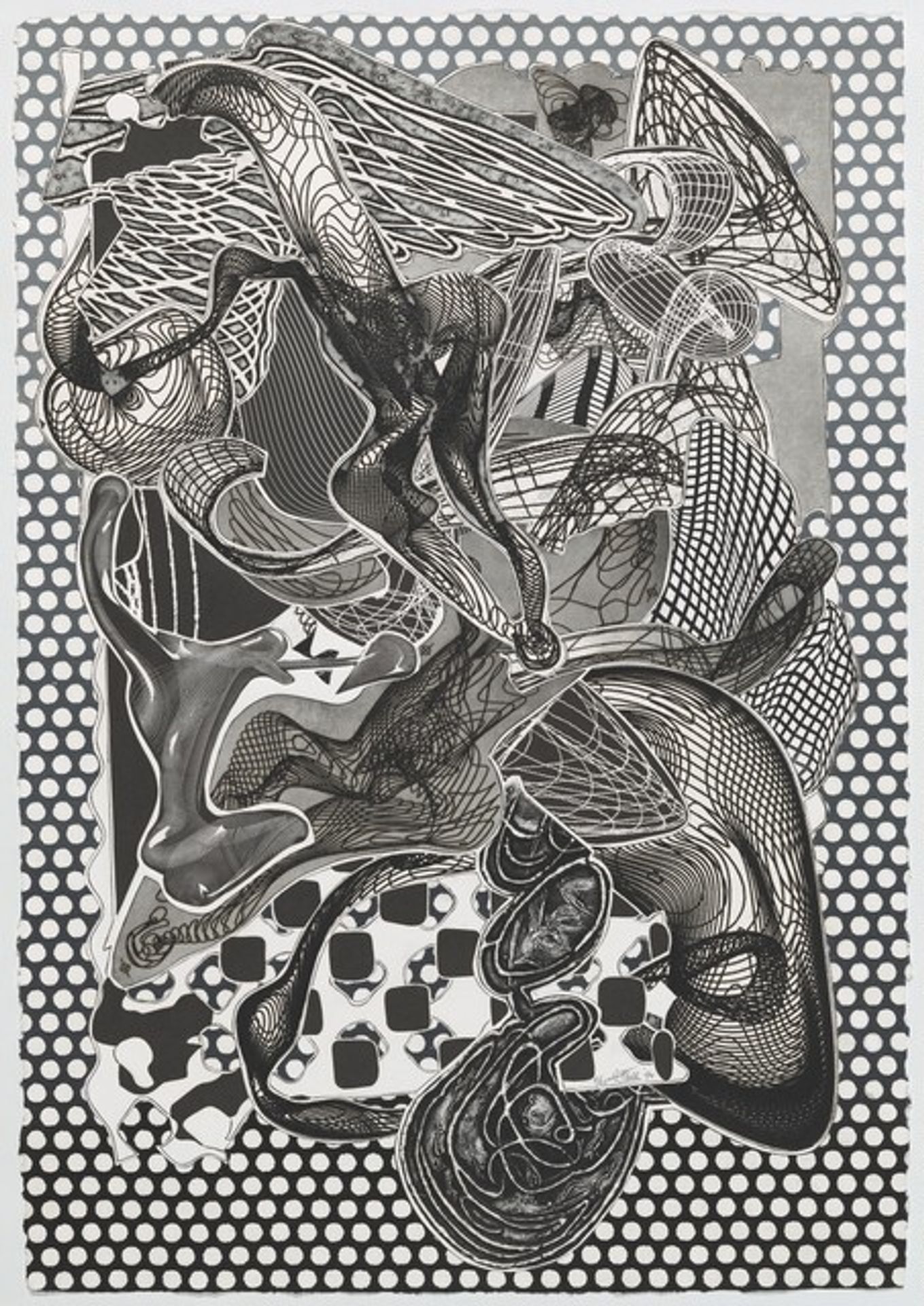 Riallaro (Black and White) by Frank Stella