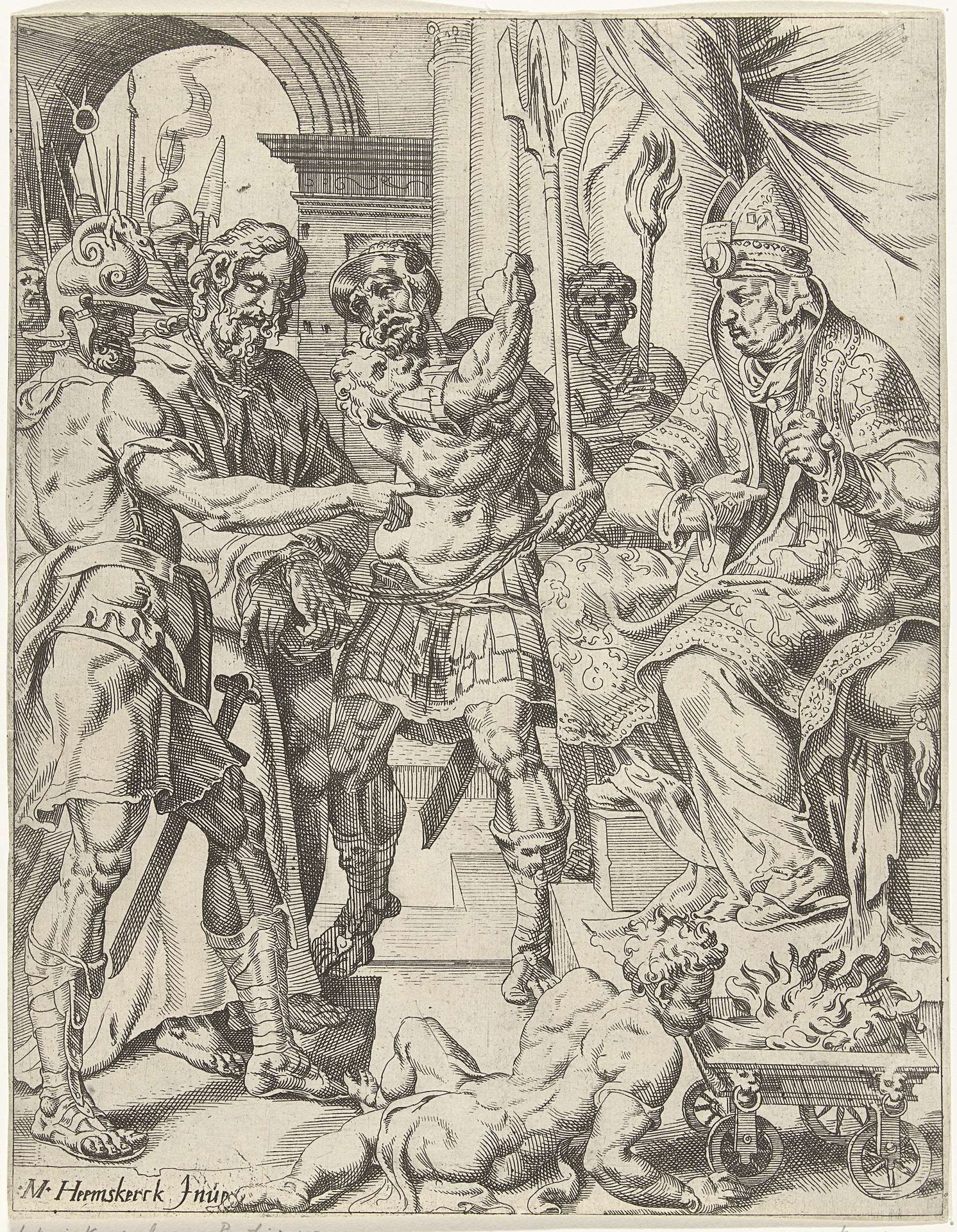 Christus voor de hogepriester Annas by Dirck Volckertsz Coornhert