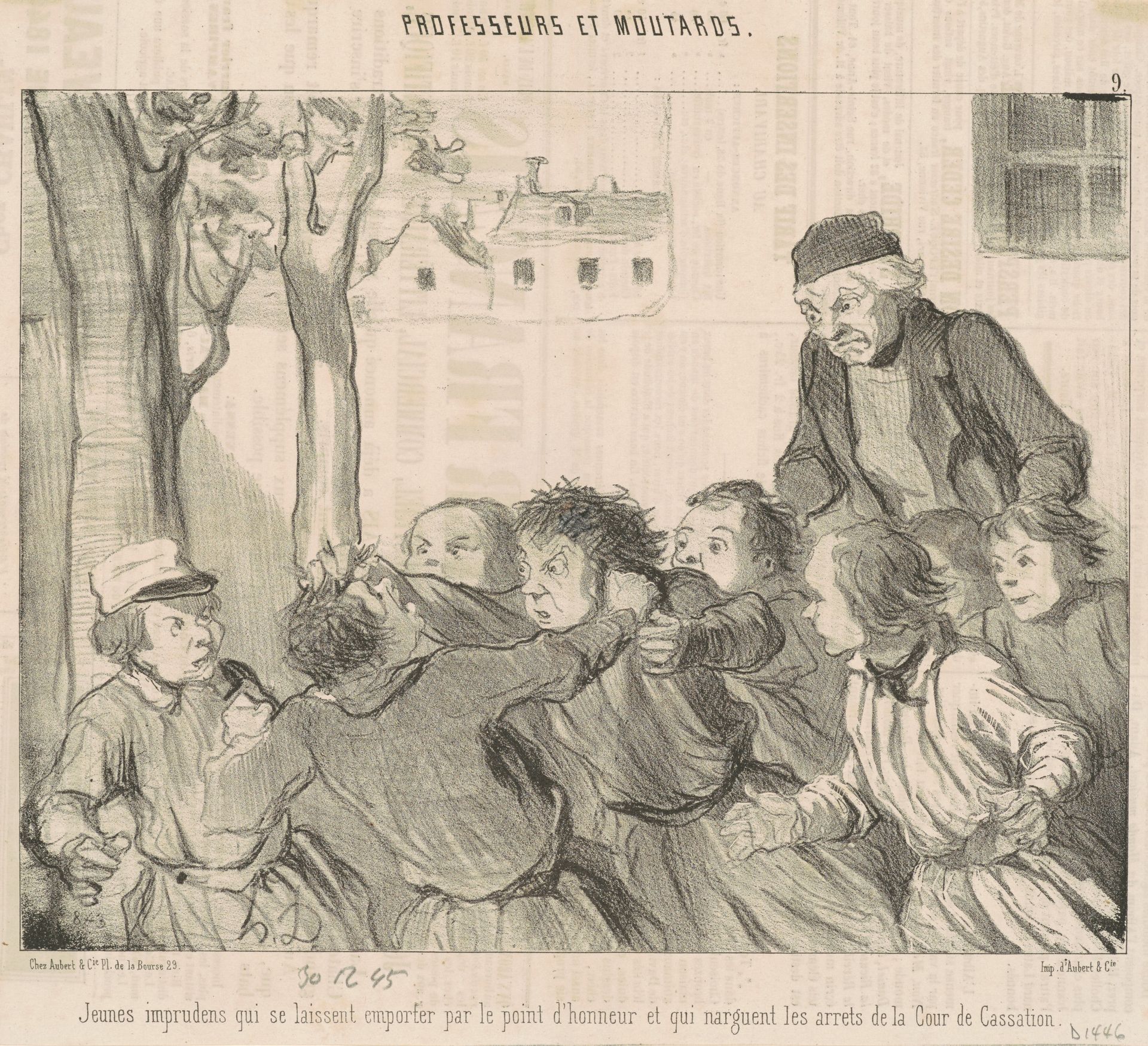 Jeunes imprudens qui se laiseent emporter ... by Honoré Daumier