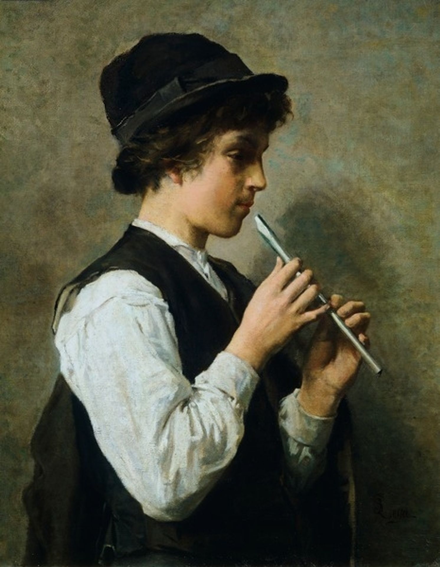 The piper by Silvestro Lega
