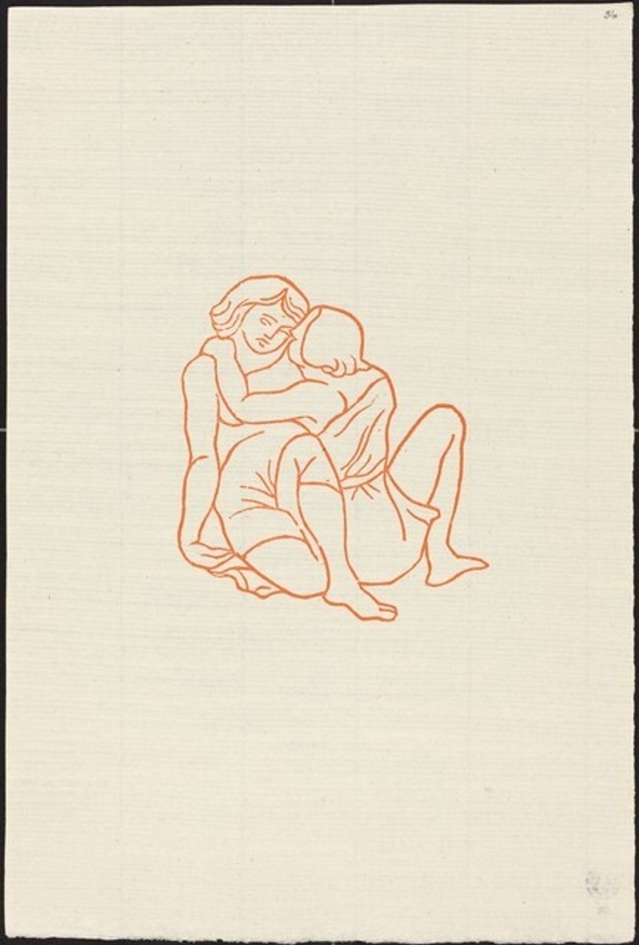 Third Book: Chloe Embraces Daphne (Chloe embrasse Daphnis) by Aristide Maillol