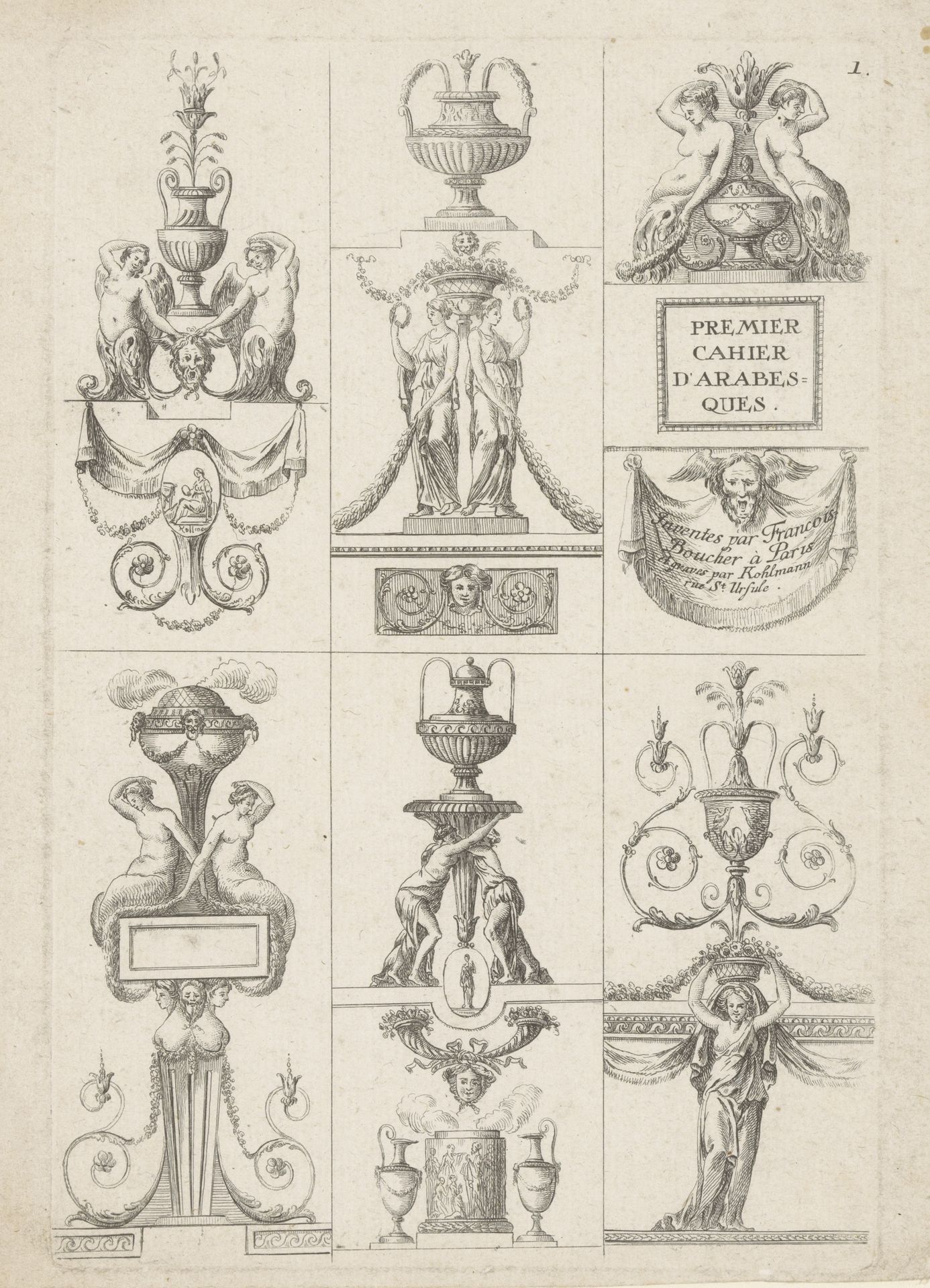 Zes scènes met arabesken by Kollmann