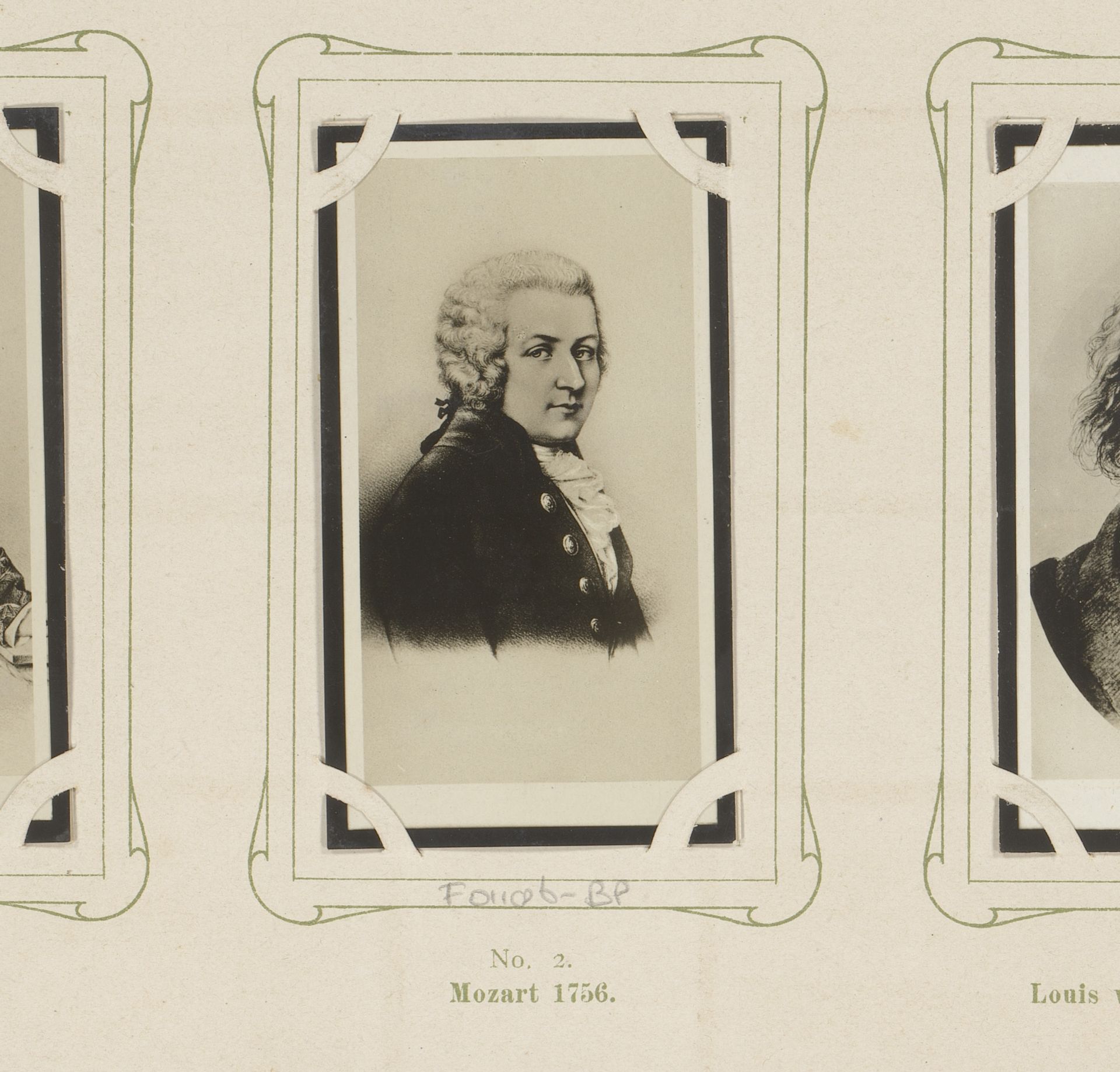 Fotoreproductie van een geschilderd portret van Wolfgang Amadeus Mozart by Anonymous