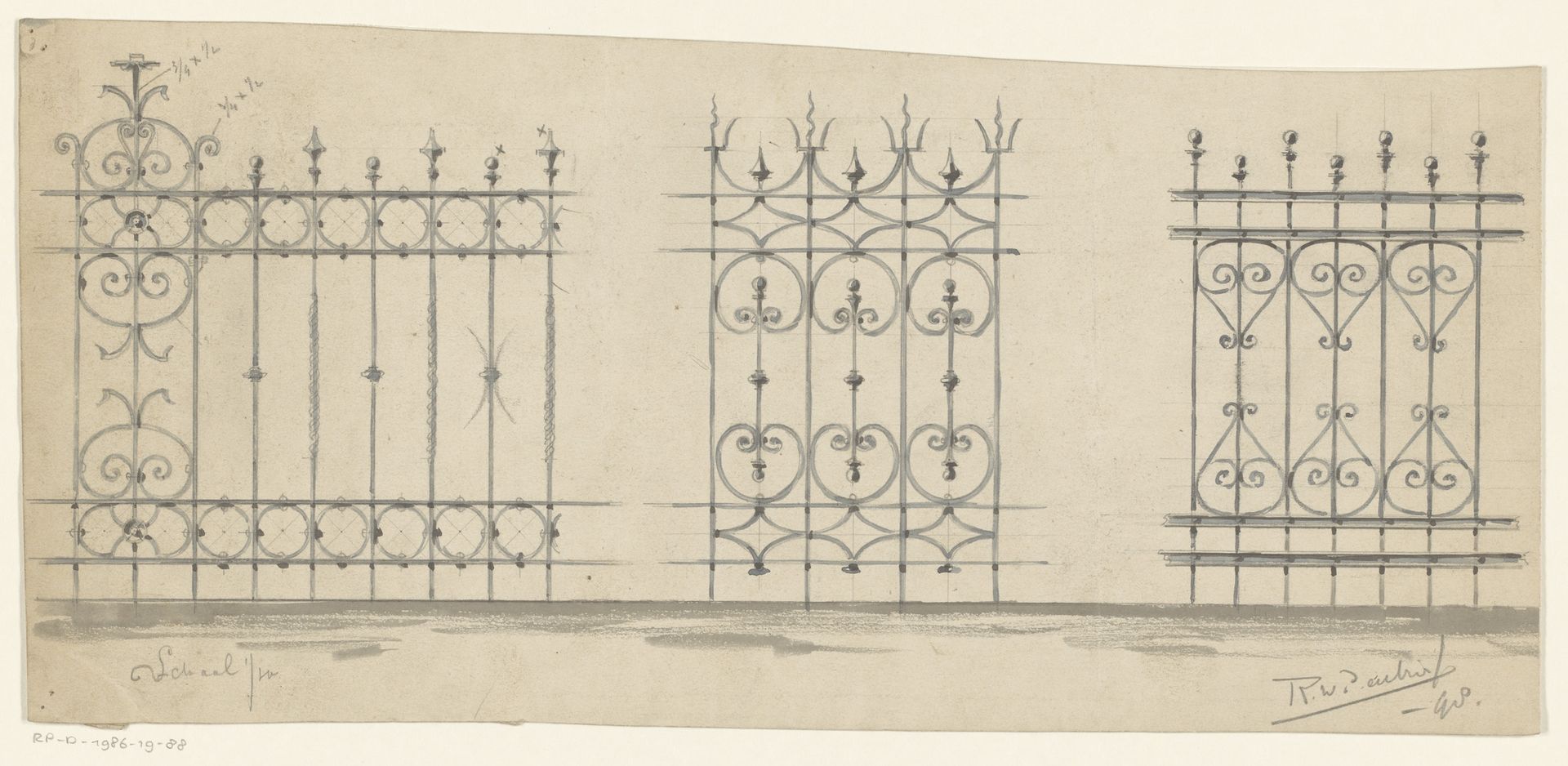 Drie hekken by Reinier Willem Petrus de (1874-1952) Vries