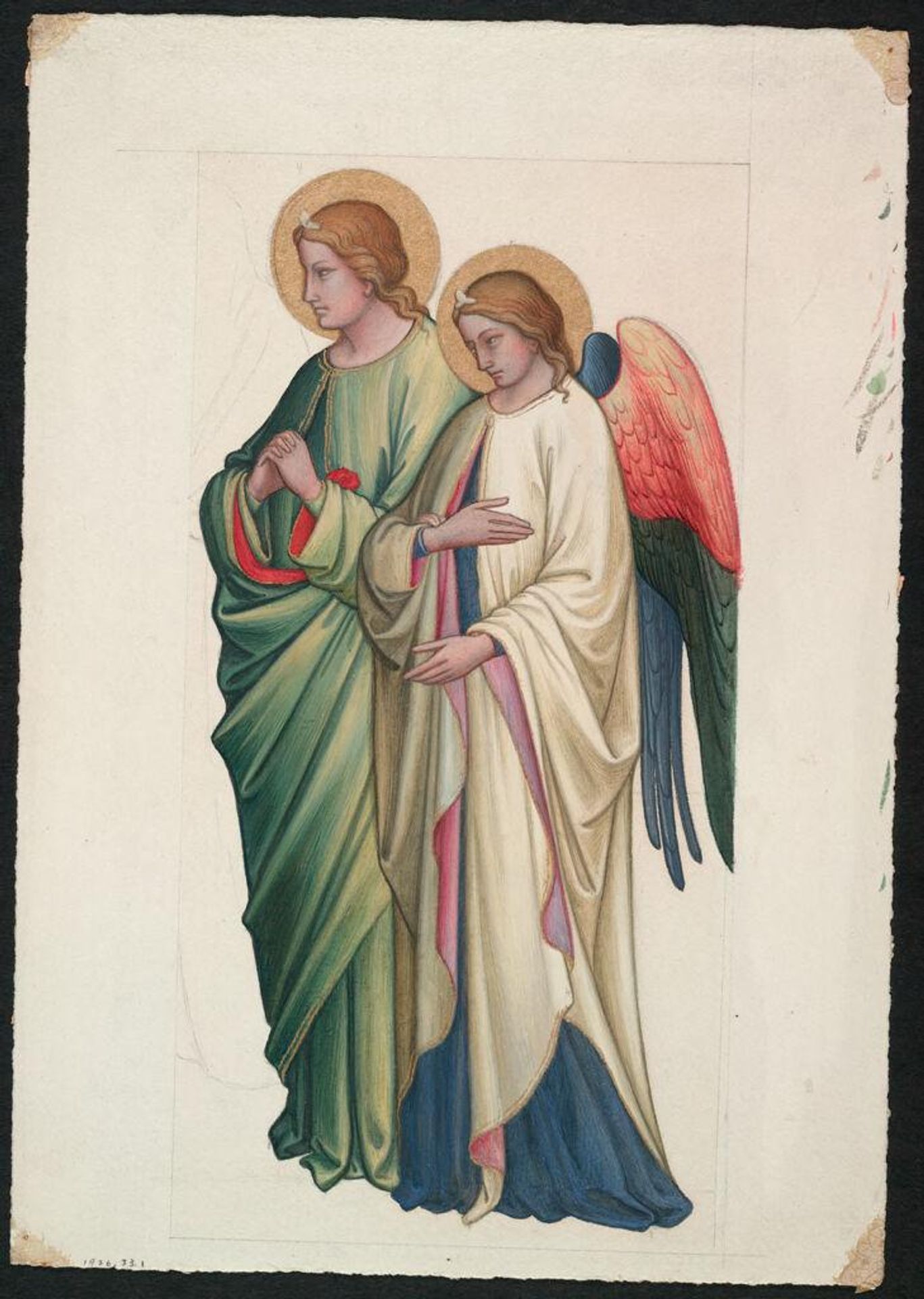 Portion of a Predella Representing "The Death of a Virgin" by NicolÃ² [sic] Gerini, in the Florence Academy by Charles Herbert